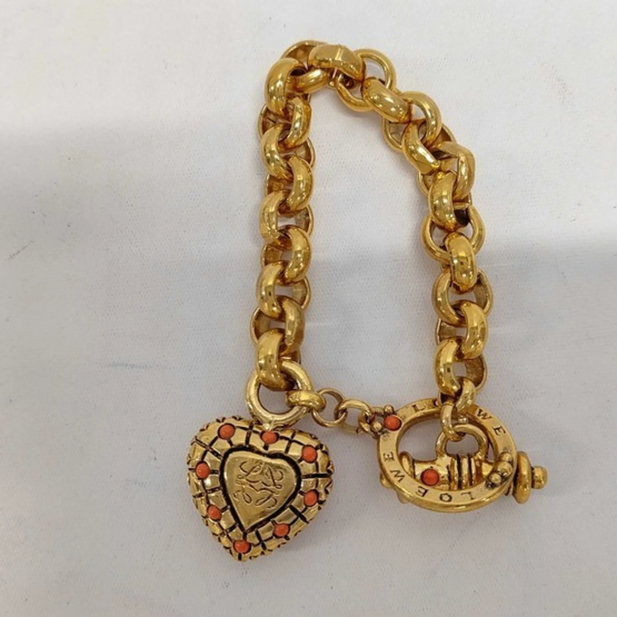 Heart Bracelet Gold Metal - Image 2