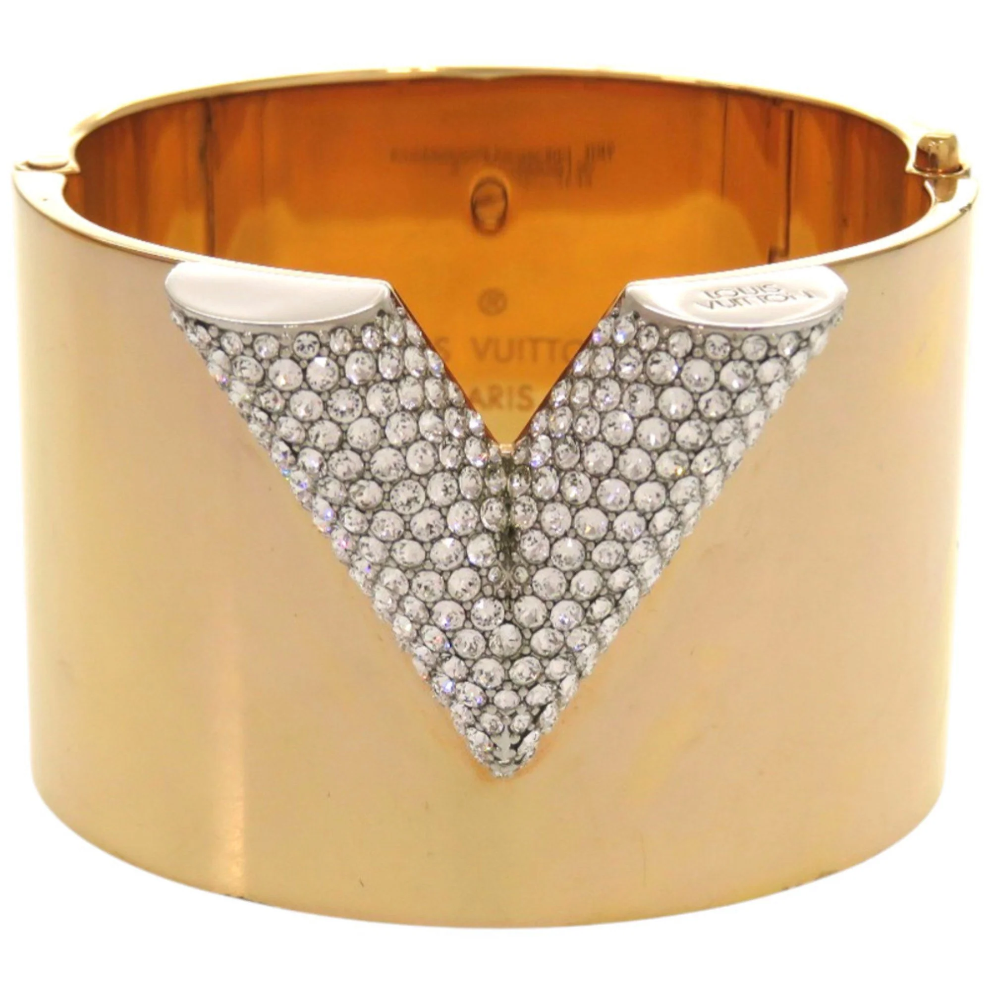 Bangle Gold And Rhinestone Bracelet