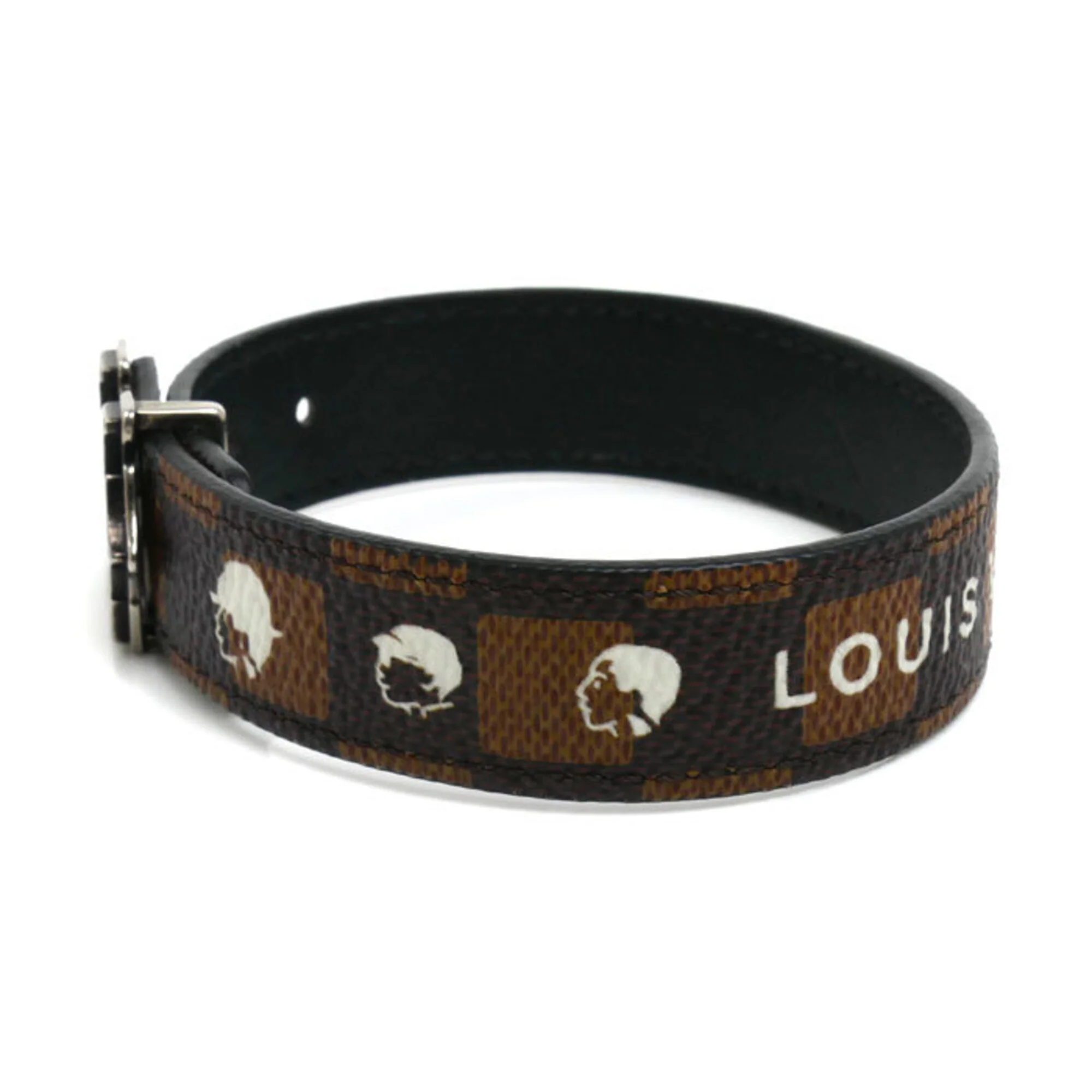 Bracelet Damier Canvas Black and Brown Reversible - Image 2