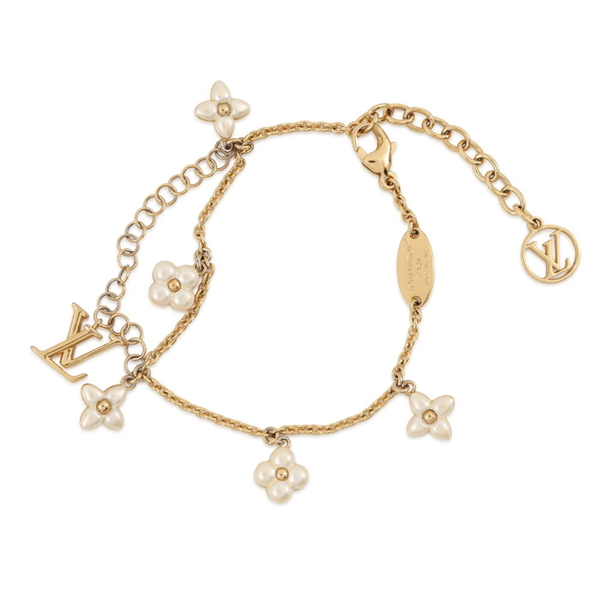 Bracelet Metal Gold with Artificial Pearl