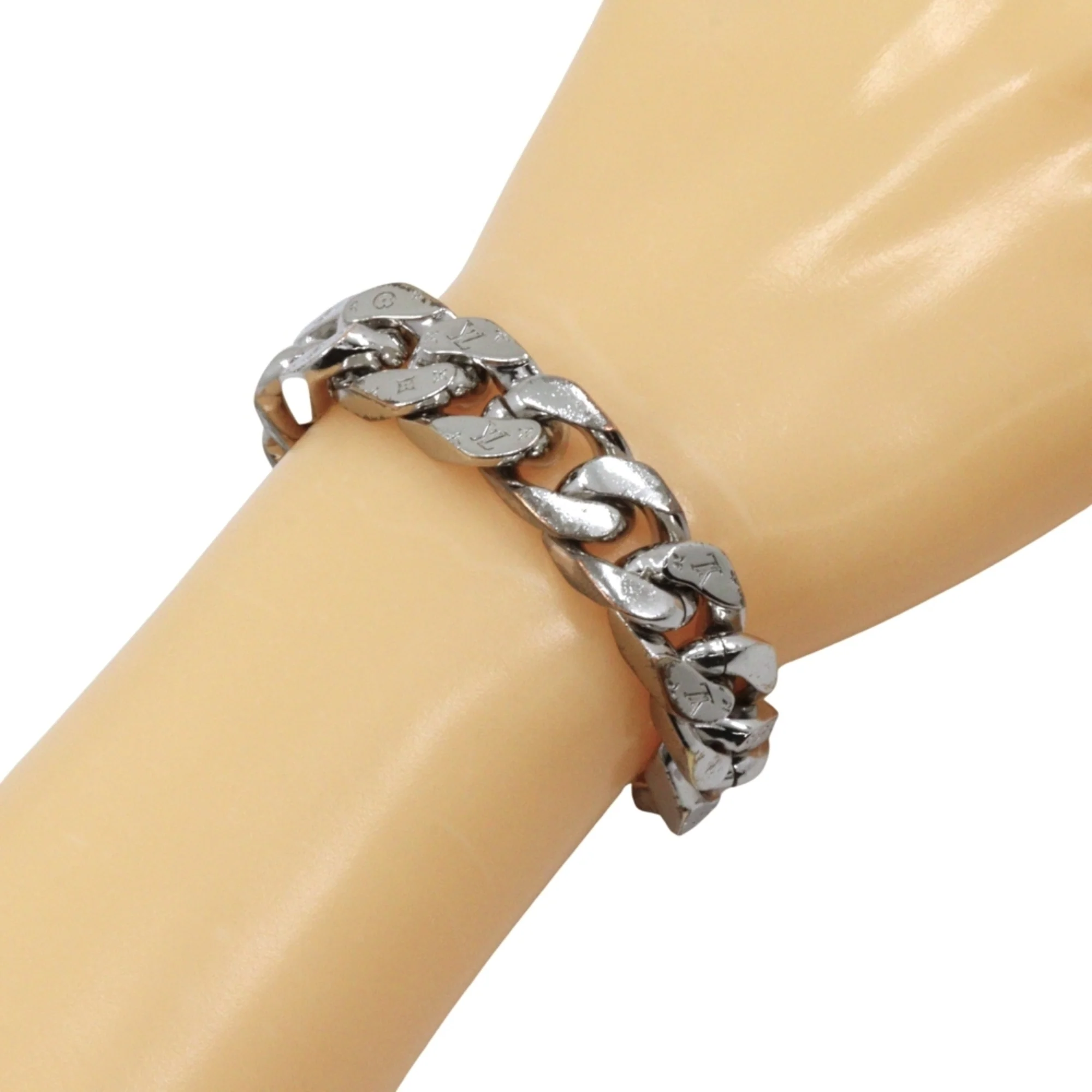 Chain Links Bracelet Metal Silver - Image 2