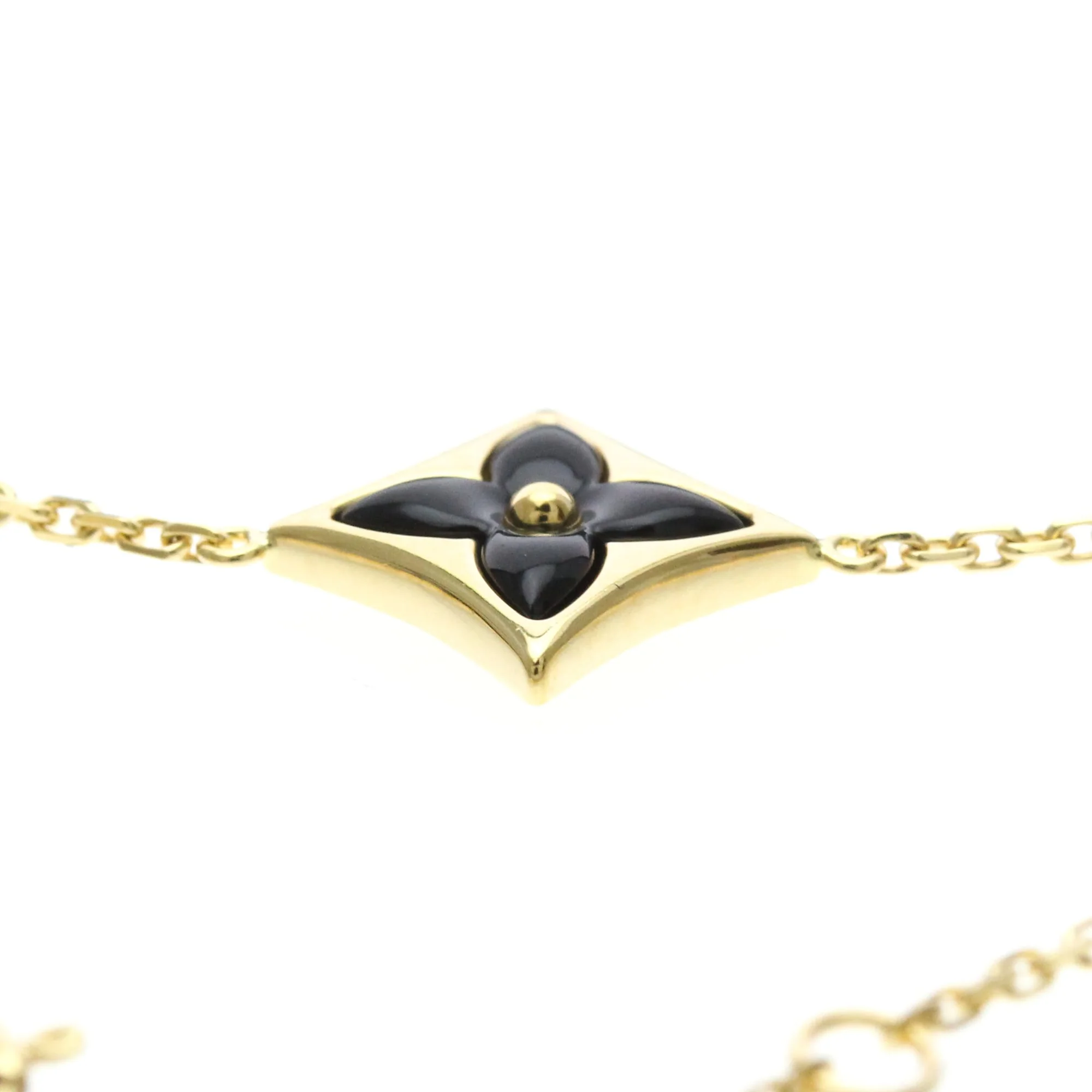 Charm Bracelet 18K Yellow Gold and Onyx - Image 5