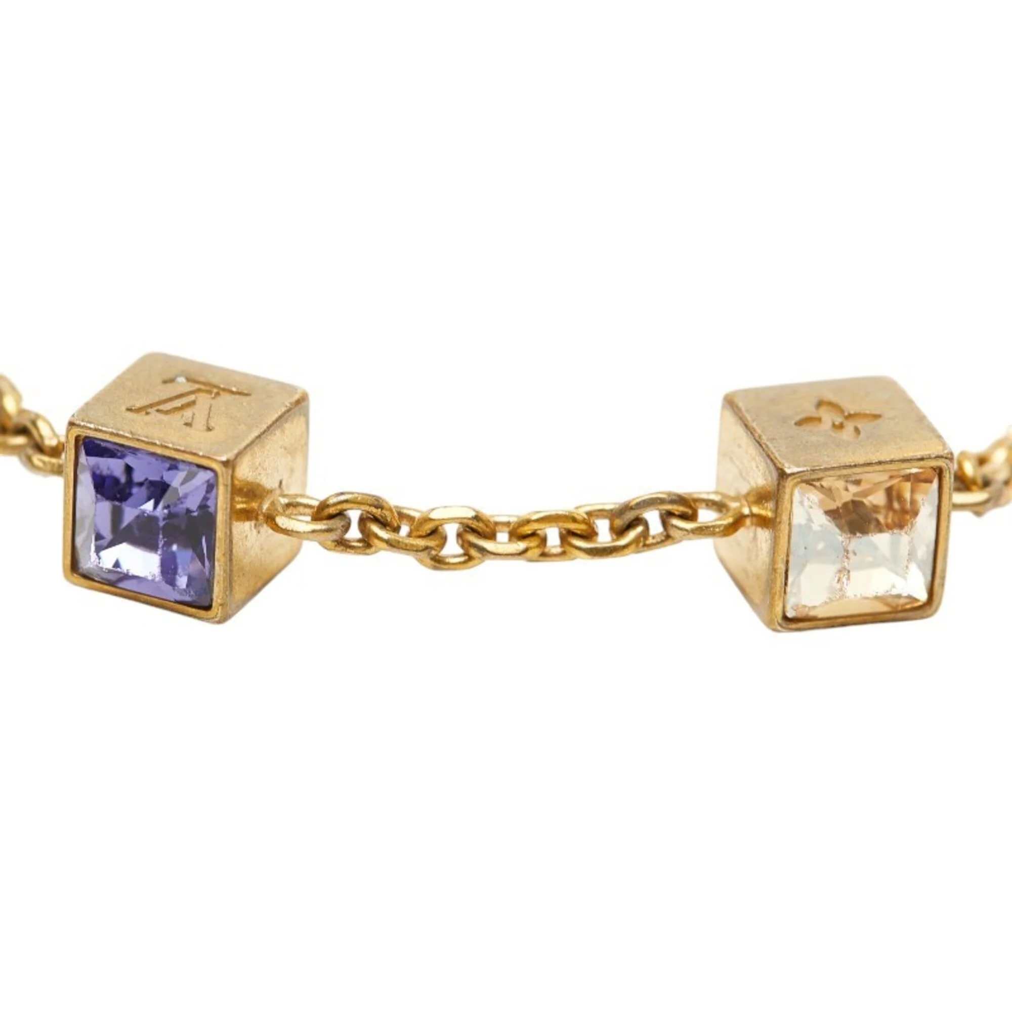 Charm Bracelet Gold Purple With Swarovski - Image 5