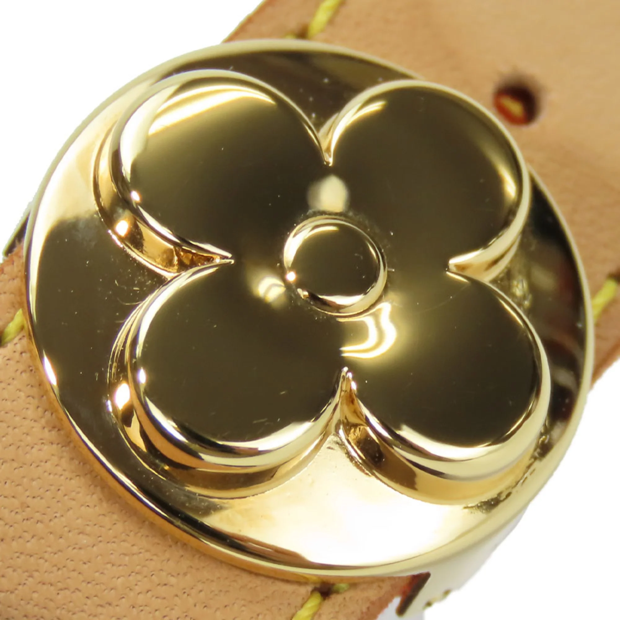 Good Luck Bracelet Leather and Metal Beige - Image 8
