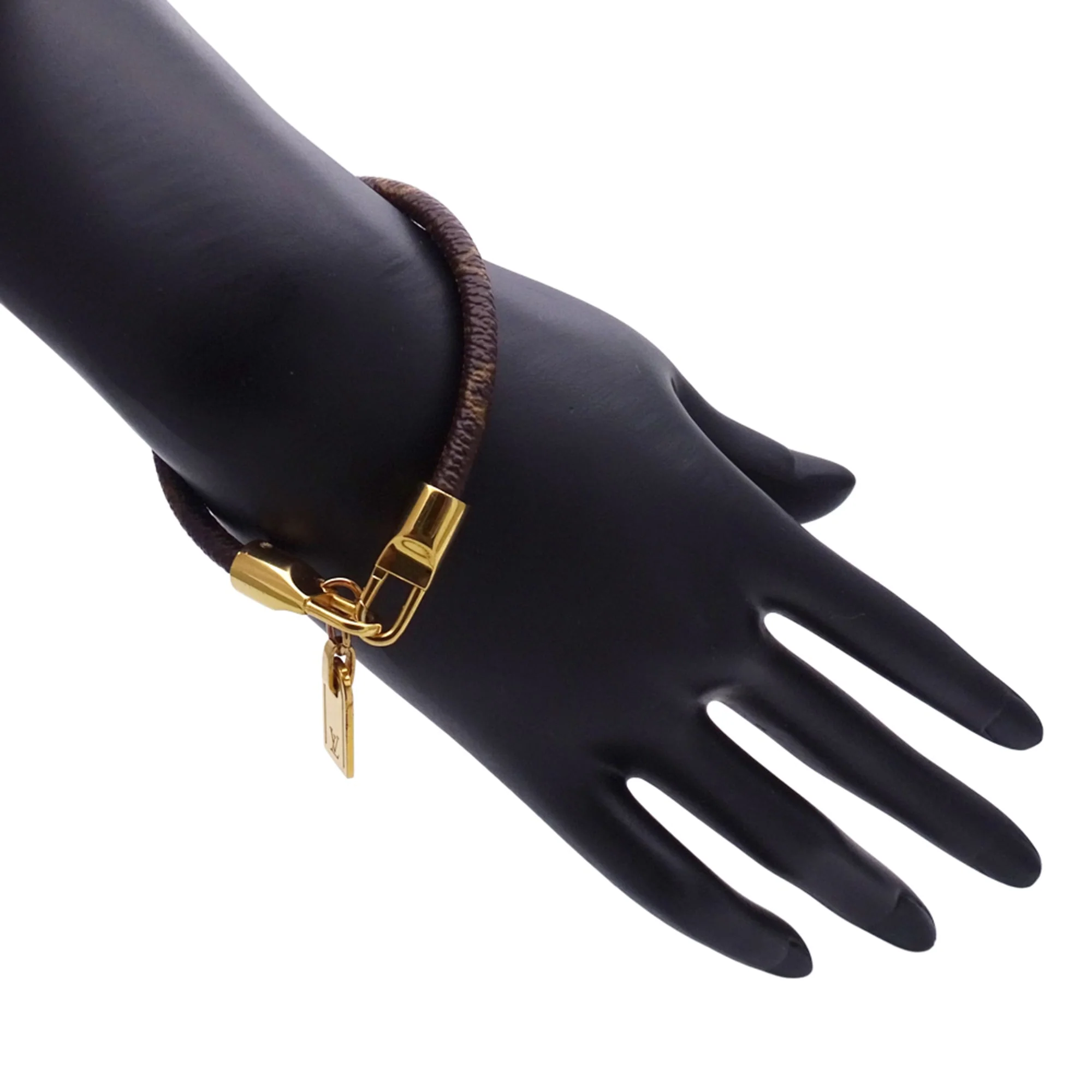 Monogram Bracelet Canvas and Metal Brown and Gold - Image 3