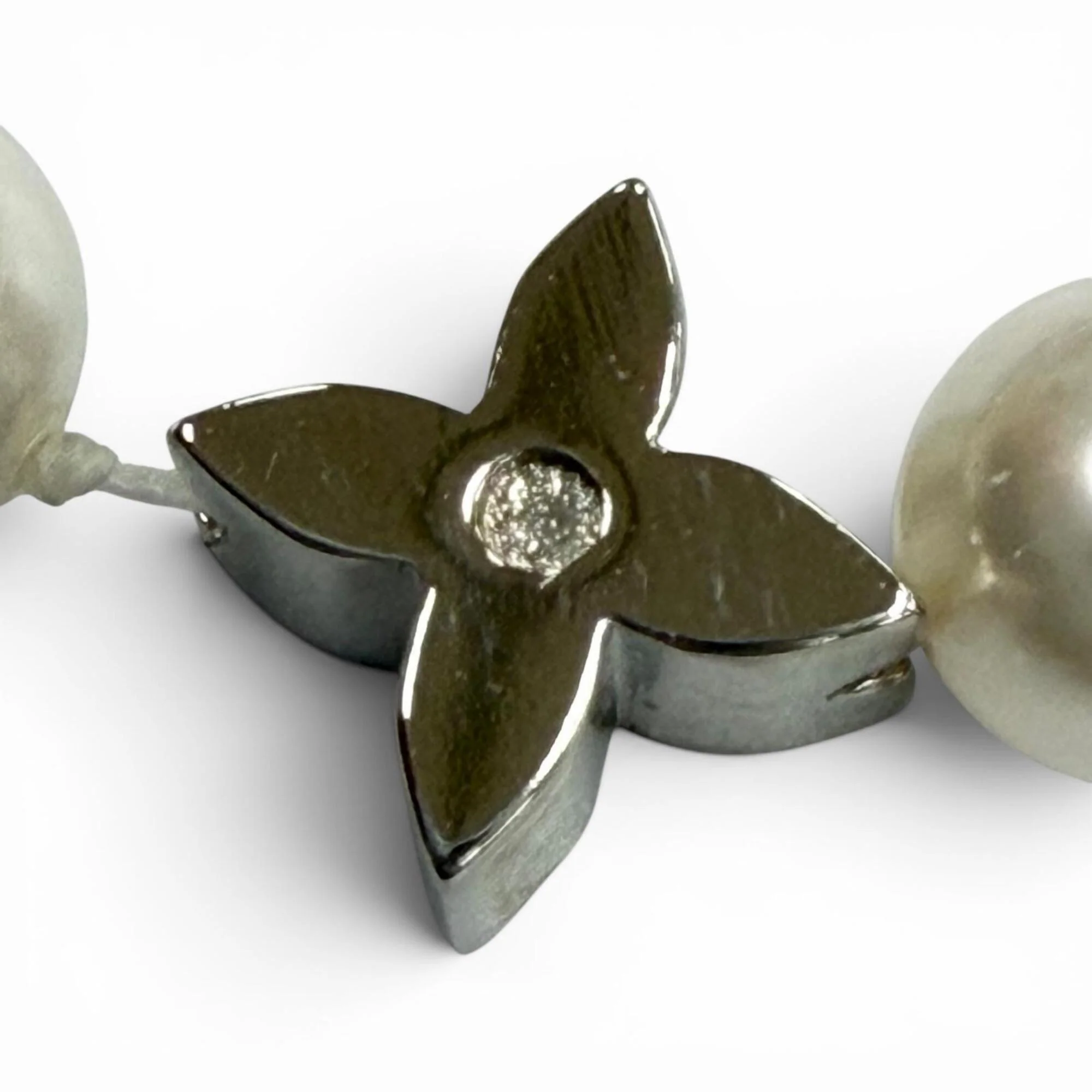 Pearl Fusion Chain Bracelet Metal Silver White - Image 5