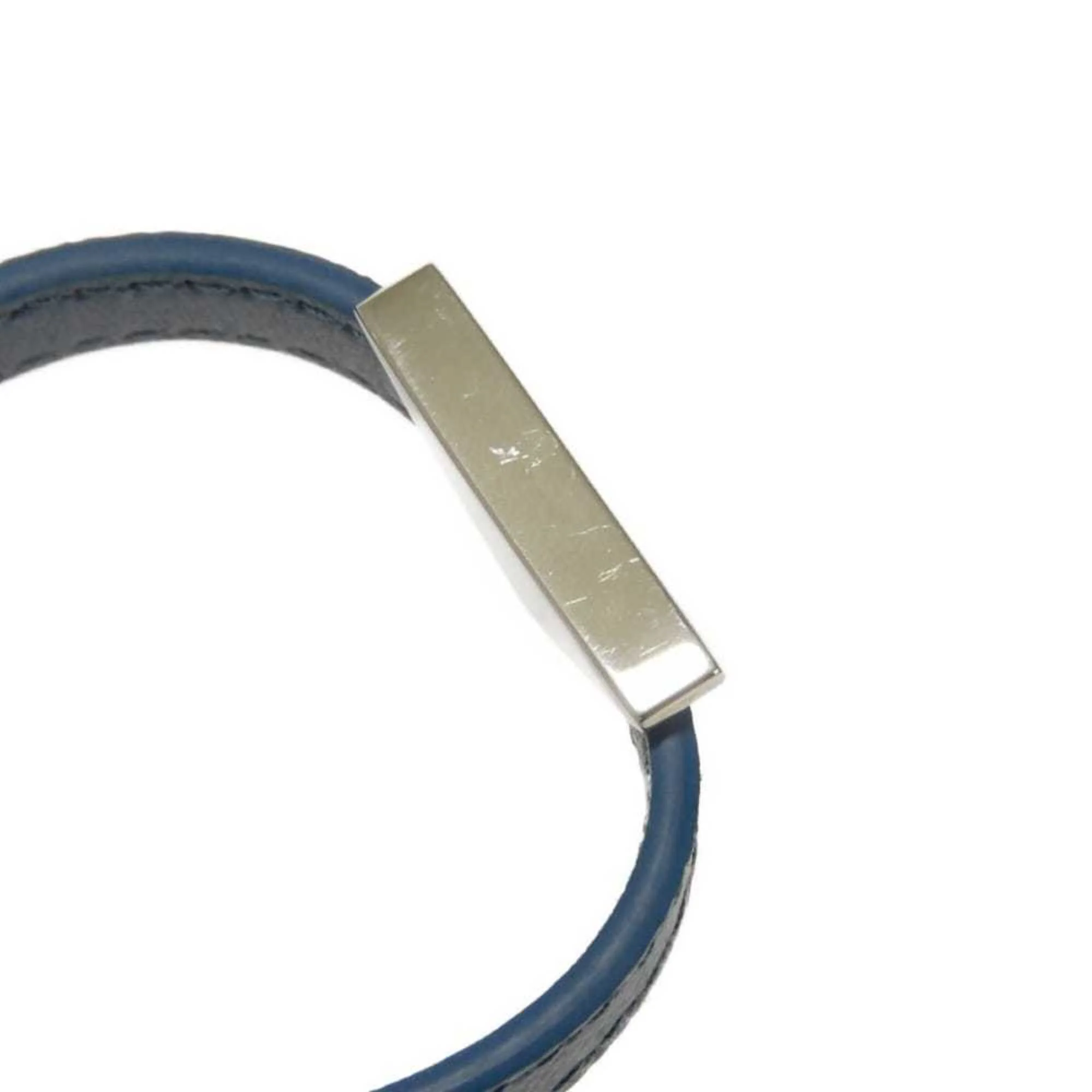 Bracelet Leather and Saffiano Triangle Blue - Image 8