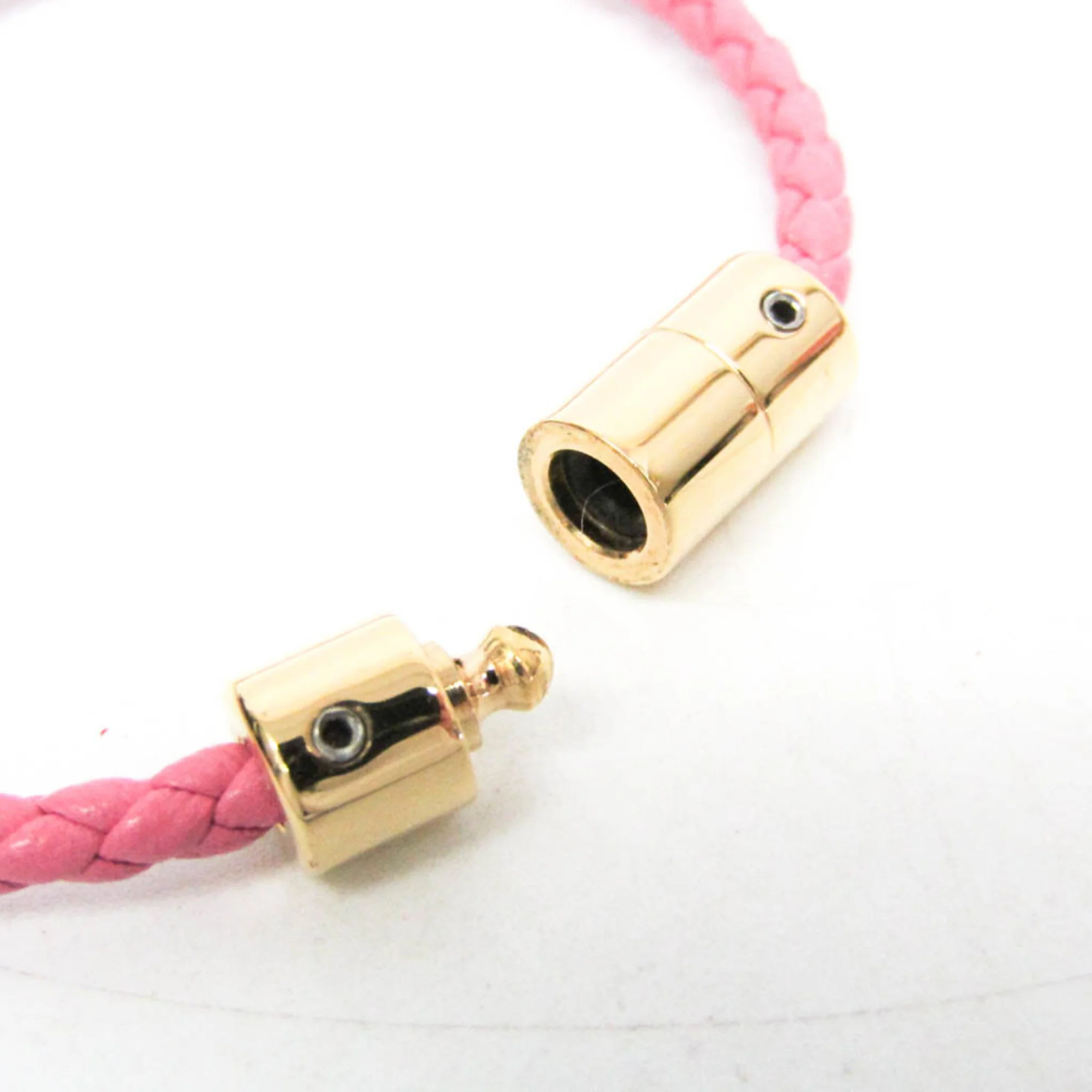 Nappa Leather Triangle Plate Bracelet Pink - Image 4