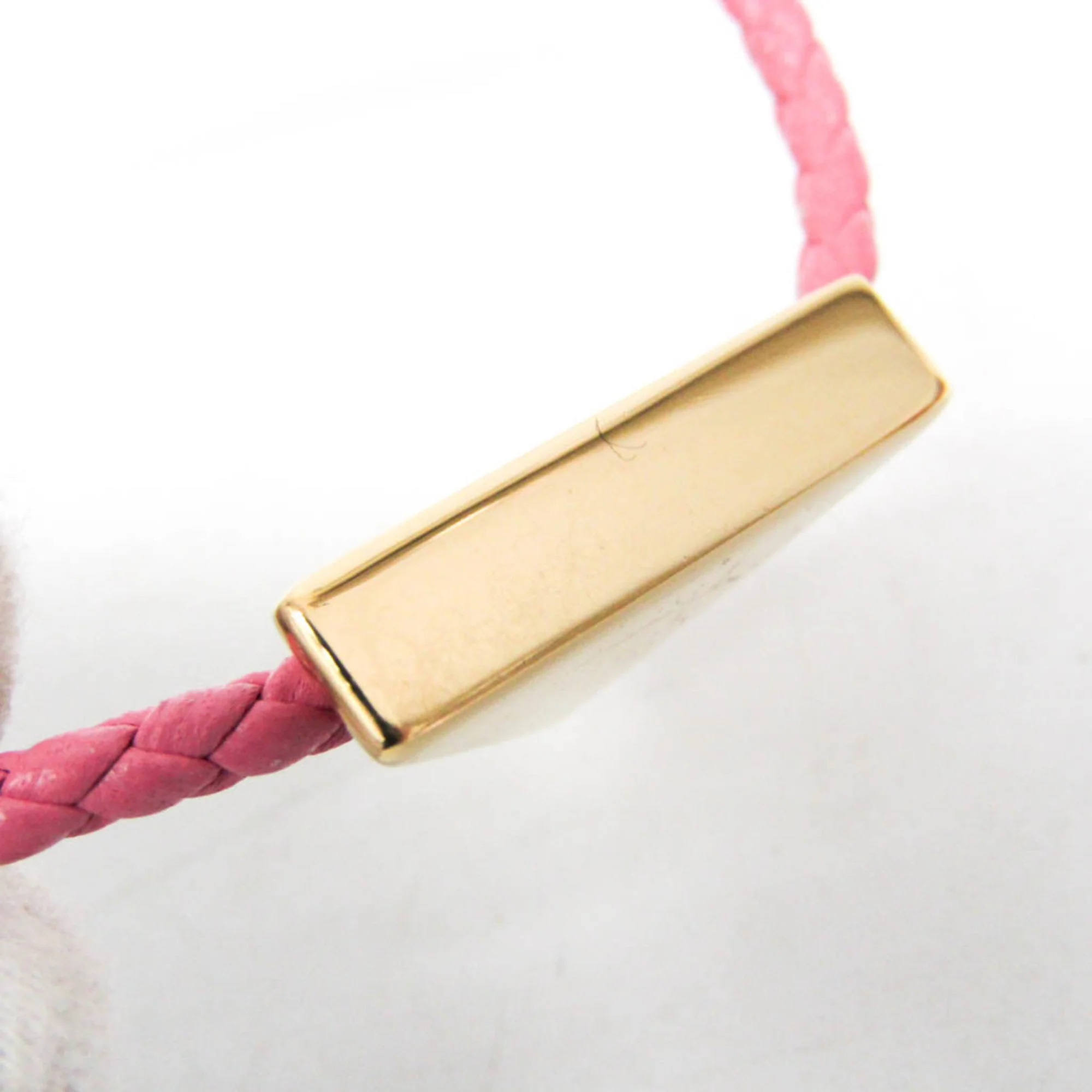 Nappa Leather Triangle Plate Bracelet Pink - Image 7