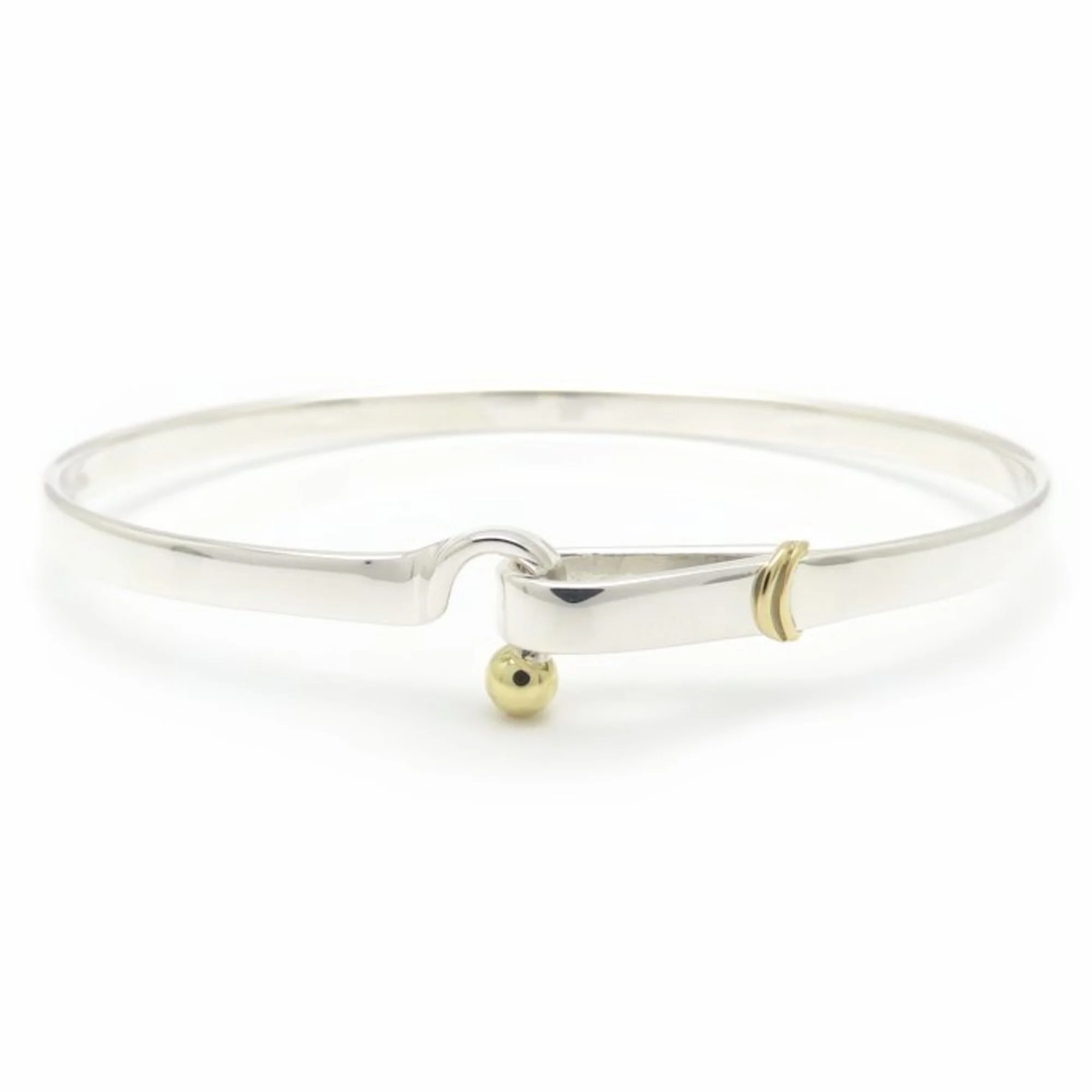 Bangle Sterling Silver and 18K Yellow Gold Bracelet - Image 2