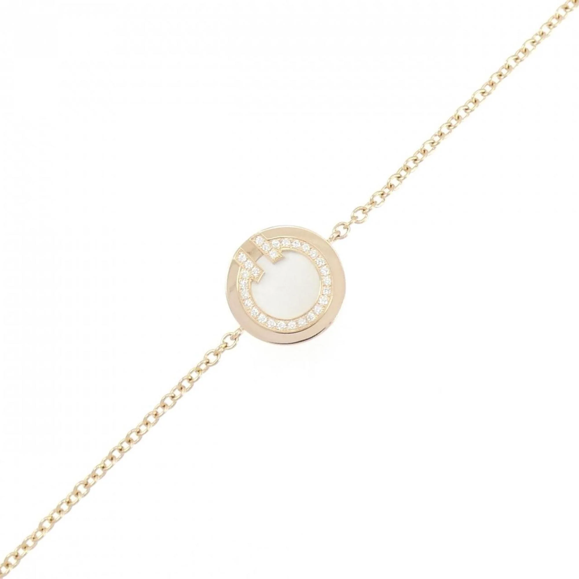 Bracelet 18K Rose Gold With Diamond and Mother of Pearl