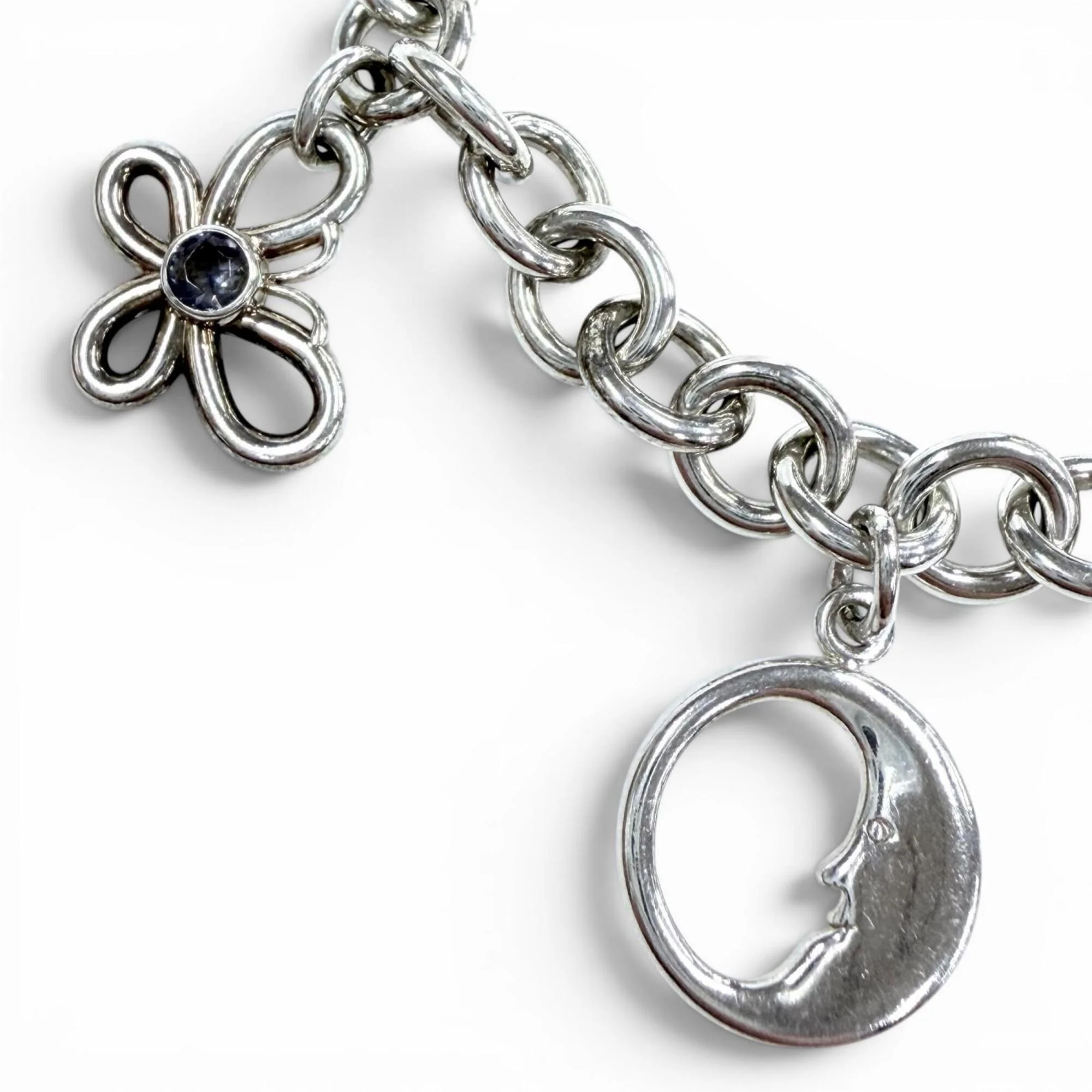 Bracelet Sterling Silver with Garnet and Peridot - Image 3