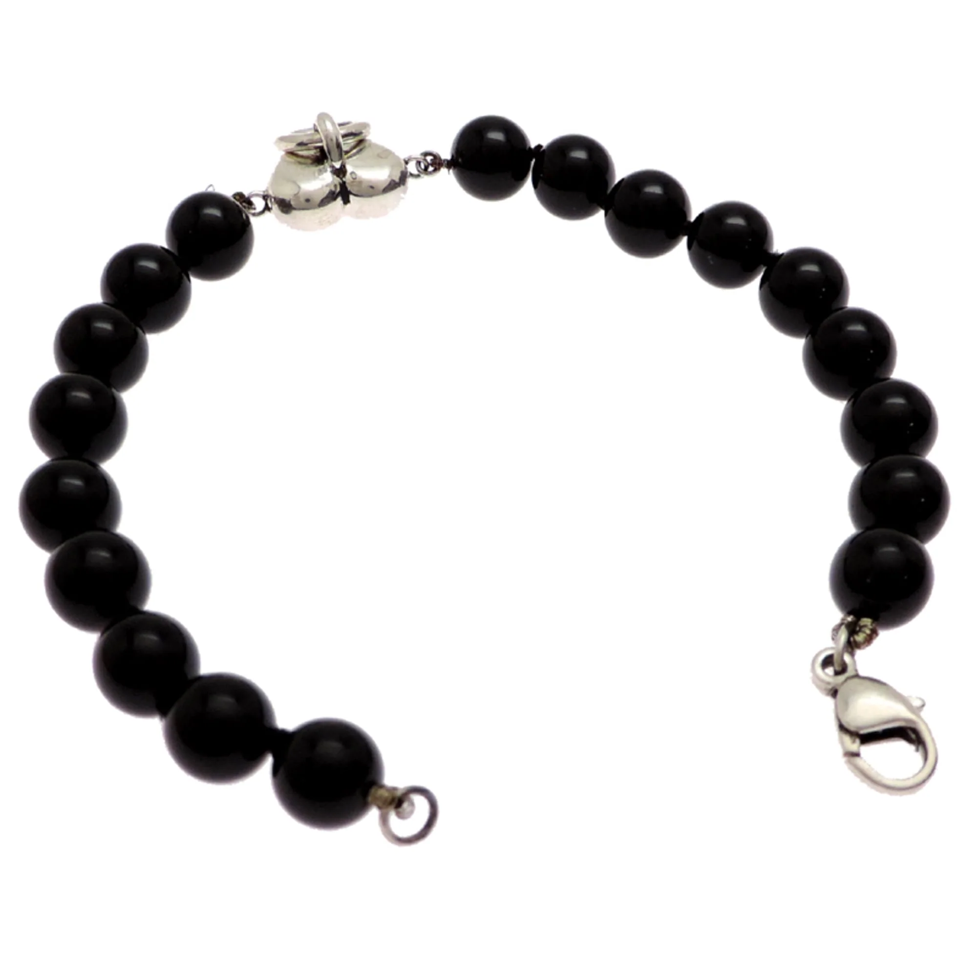 Charm Bracelet Sterling Silver with Onyx - Image 4