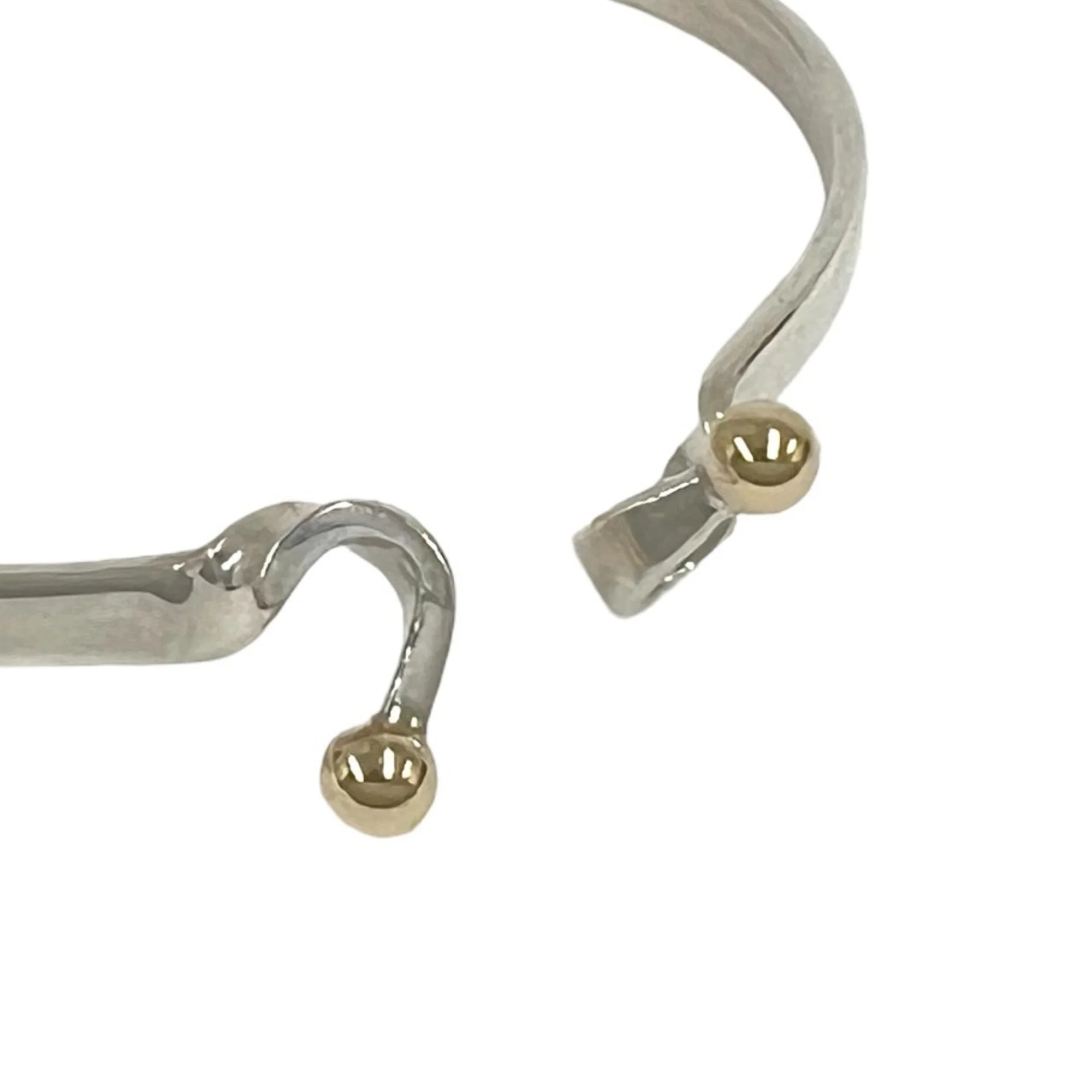 Double Hook Bracelet Sterling Silver and 18K Yellow Gold - Image 4