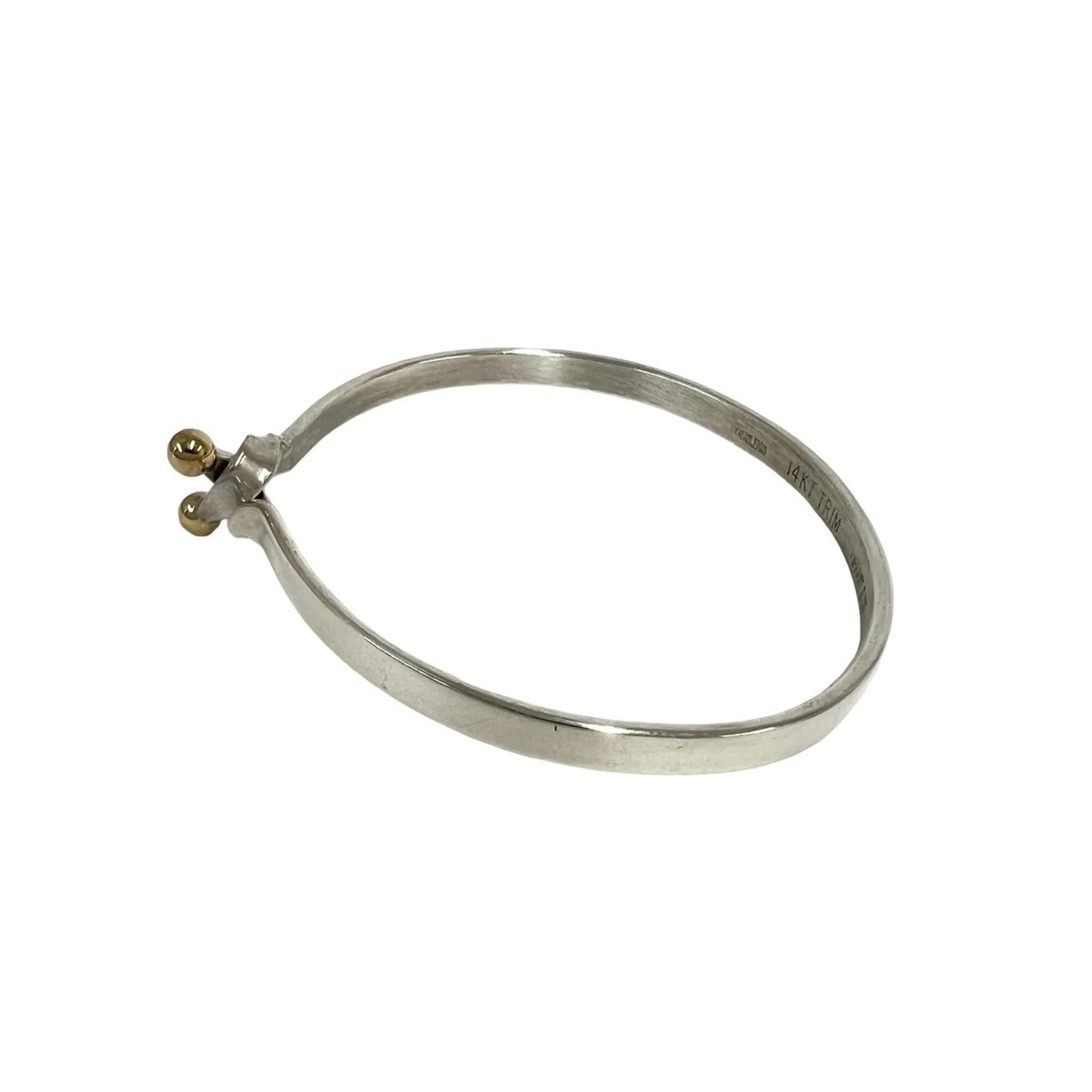 Double Hook Bracelet Sterling Silver and 18K Yellow Gold - Image 5