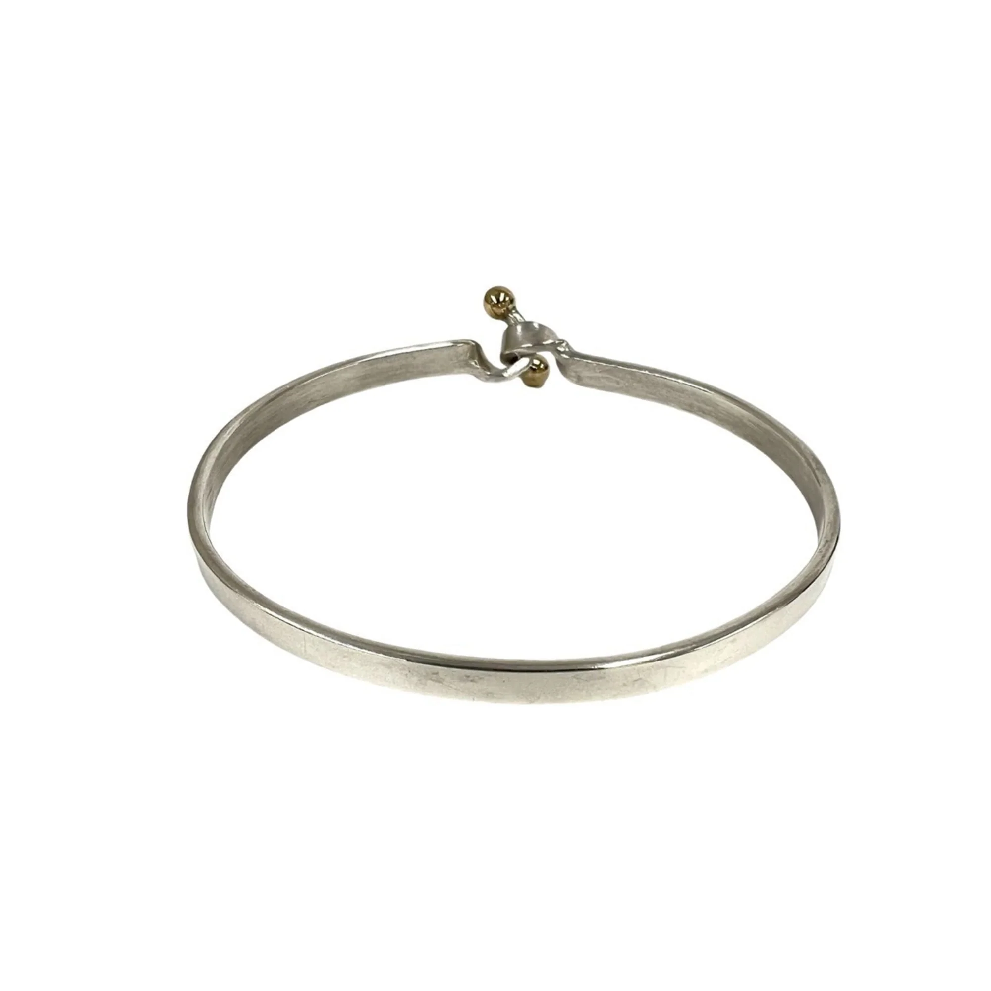Double Hook Bracelet Sterling Silver and 18K Yellow Gold - Image 7