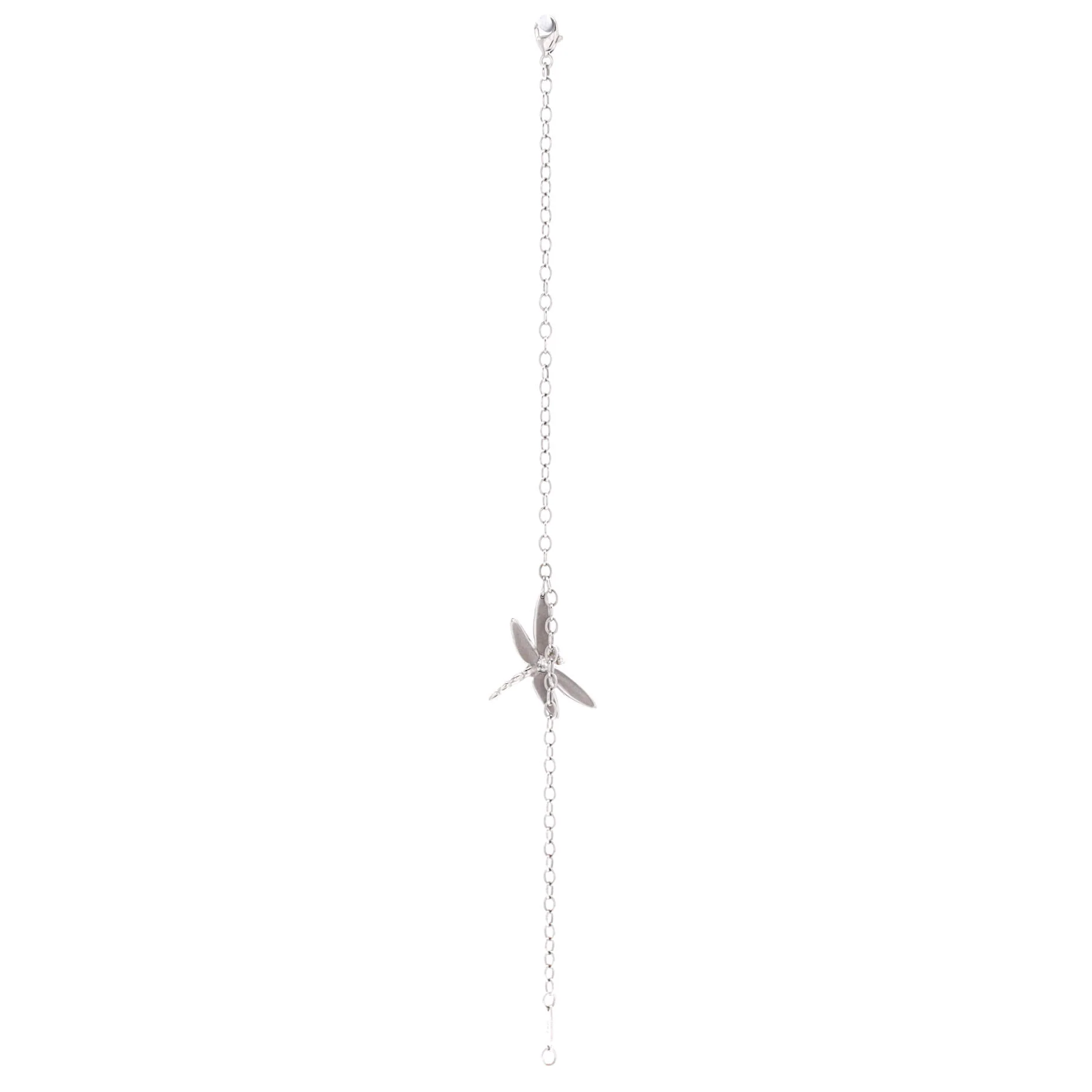 Dragonfly Chain Bracelet 18K White Gold and Diamonds - Image 3