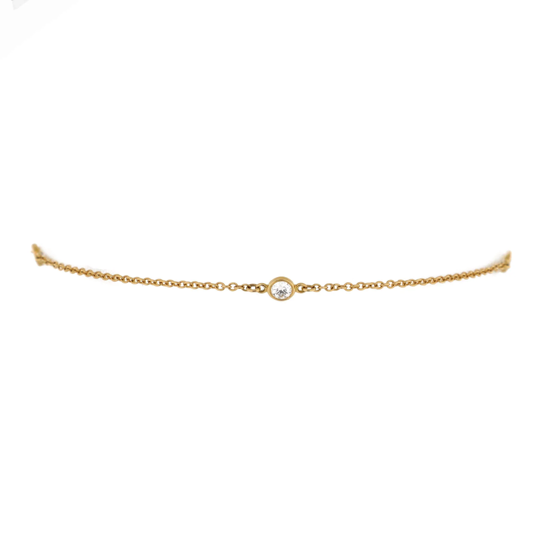 Elsa Peretti Diamonds by the Yard 3 Stone Bracelet 18K Yellow Gold with Diamonds