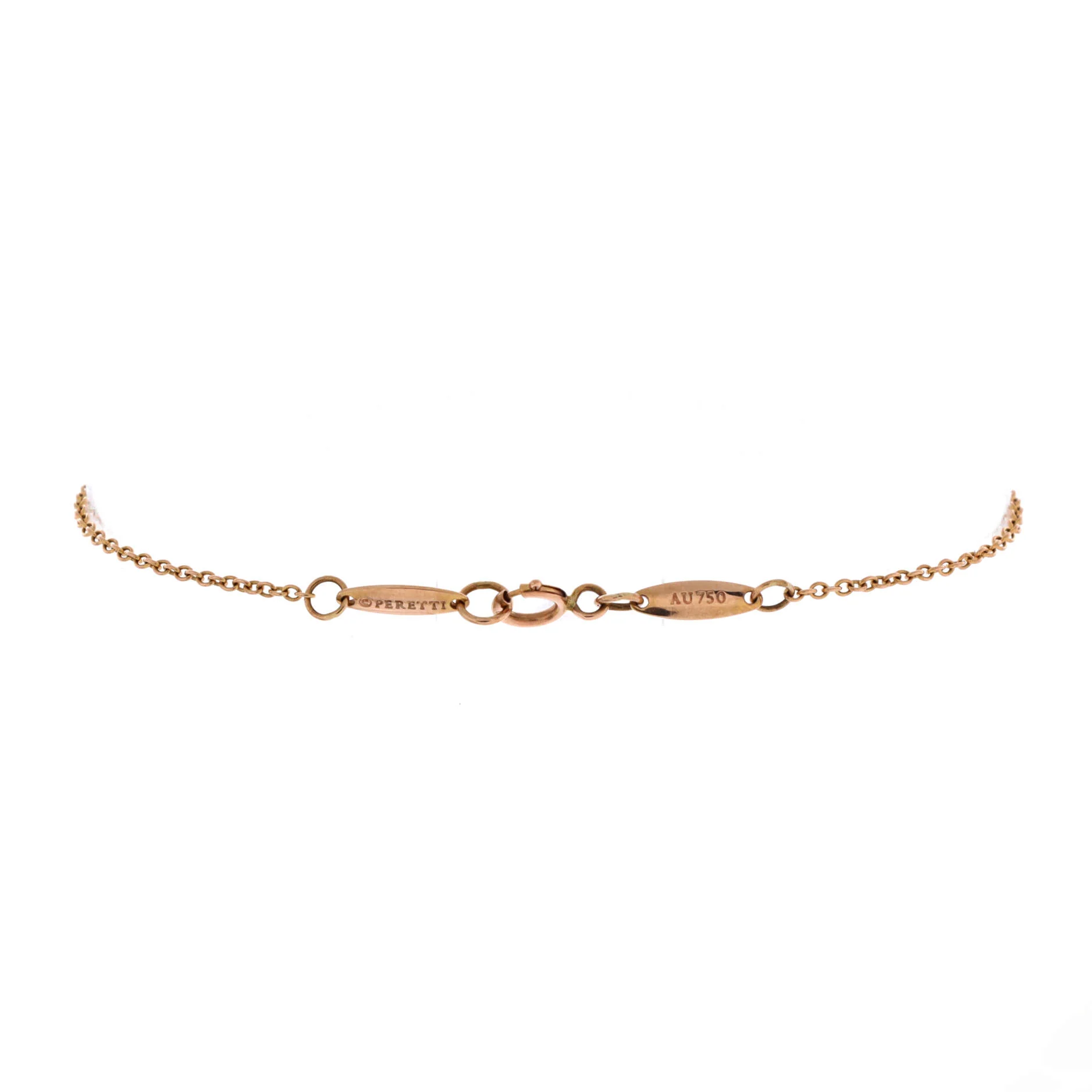 Elsa Peretti Diamonds By The Yard Heart Bracelet 18K Rose Gold with Diamond 0.09-0.19CT - Image 3