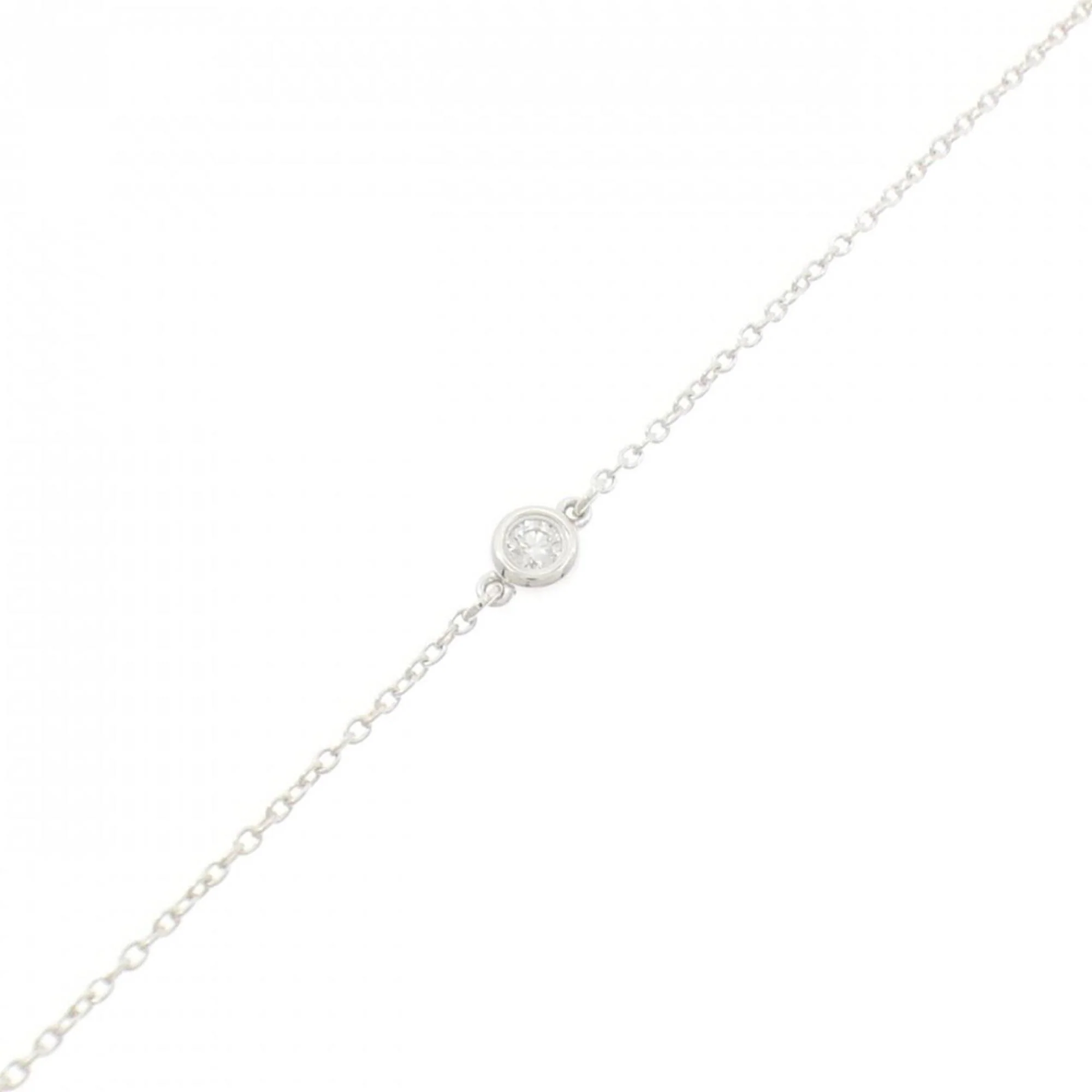 Elsa Peretti Diamonds By The Yard Pendant Necklace Sterling Silver and Diamond