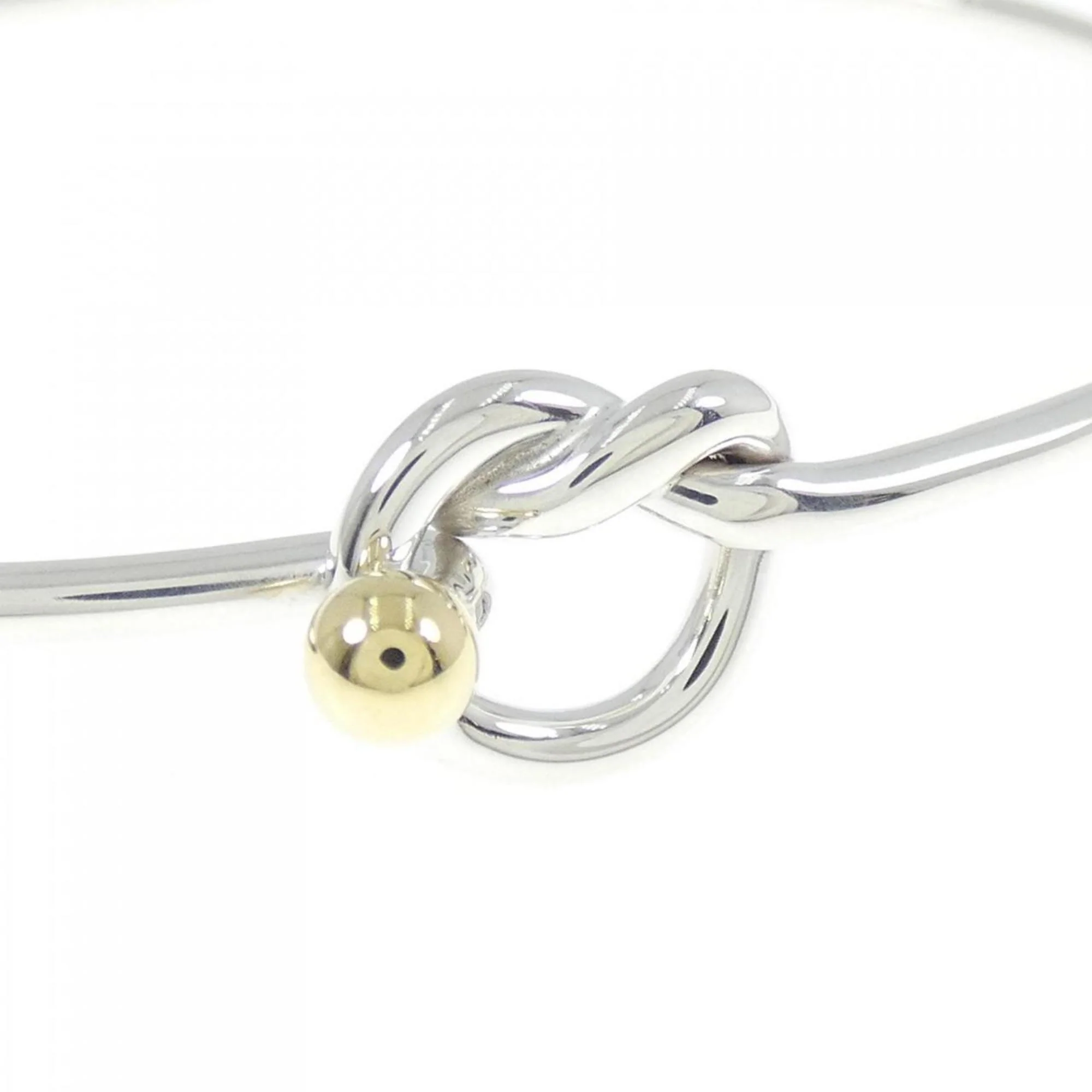 Flatwire Hook And Eye Heart Bracelet Sterling Silver and 18K Yellow Gold - Image 2