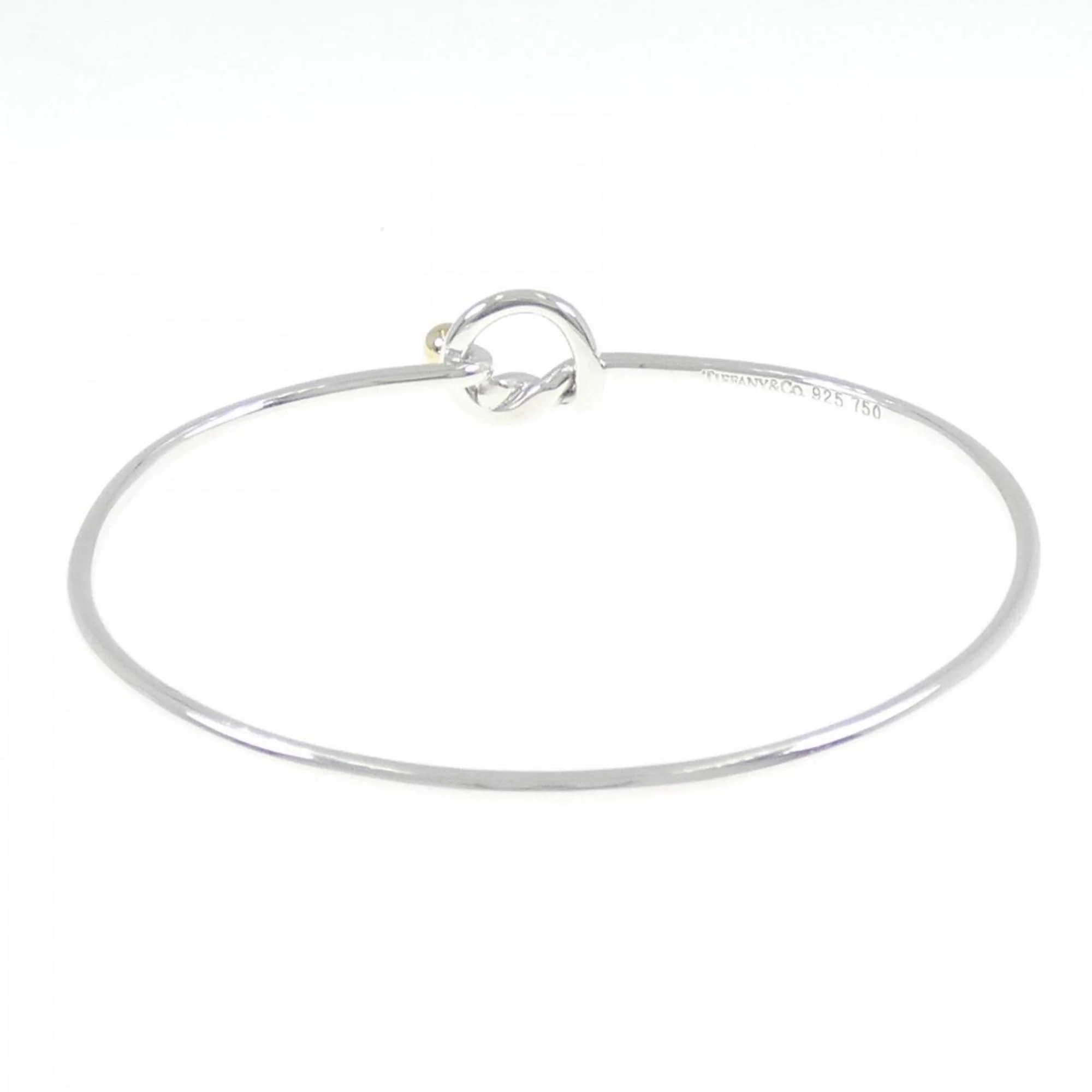 Flatwire Hook And Eye Heart Bracelet Sterling Silver and 18K Yellow Gold - Image 3
