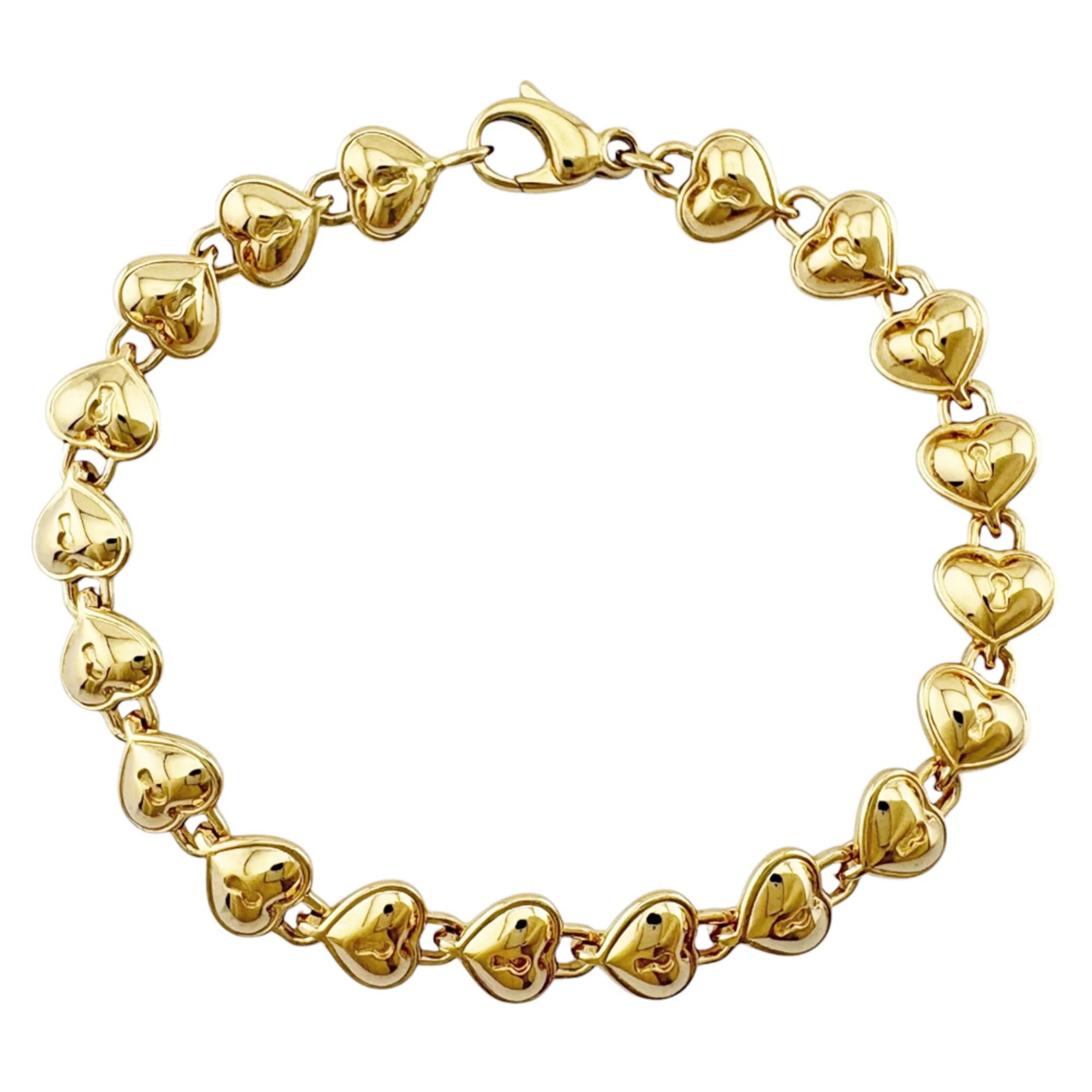 Heart Lock Bracelet 18K Yellow Gold