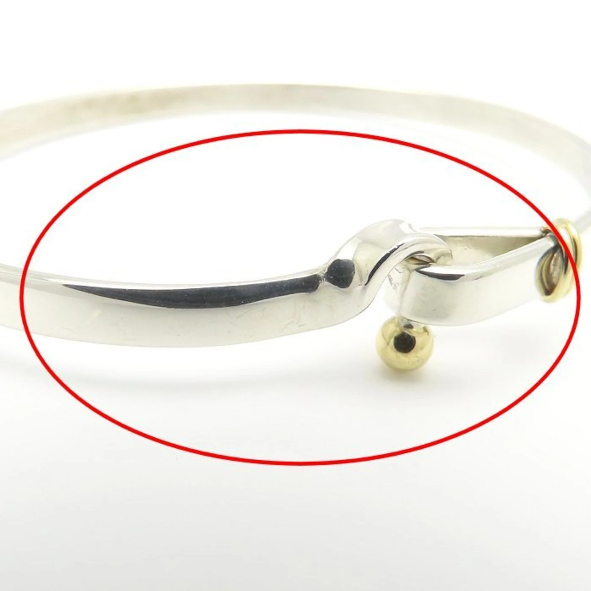 Hook and Eye Bracelet Sterling Silver and 18K Yellow Gold - Image 7
