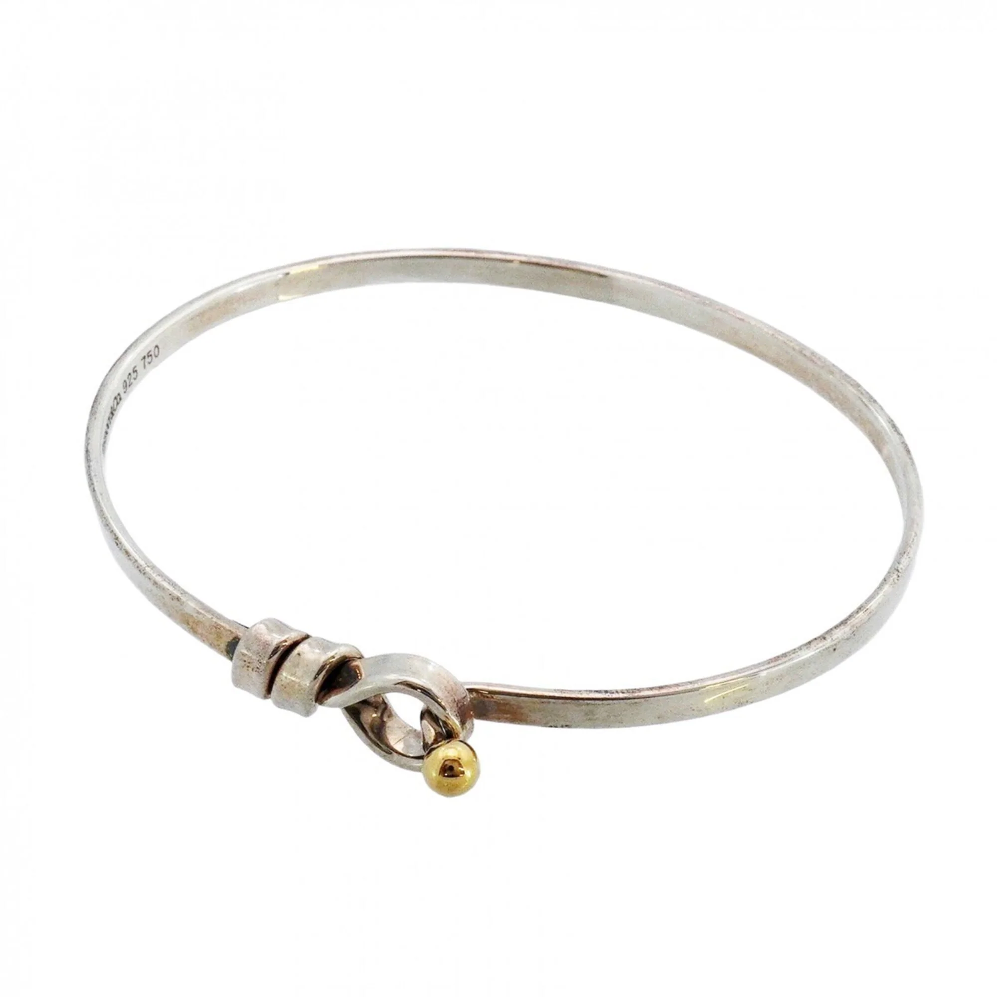 Hook Eye Bracelet Sterling Silver and 18K Yellow Gold
