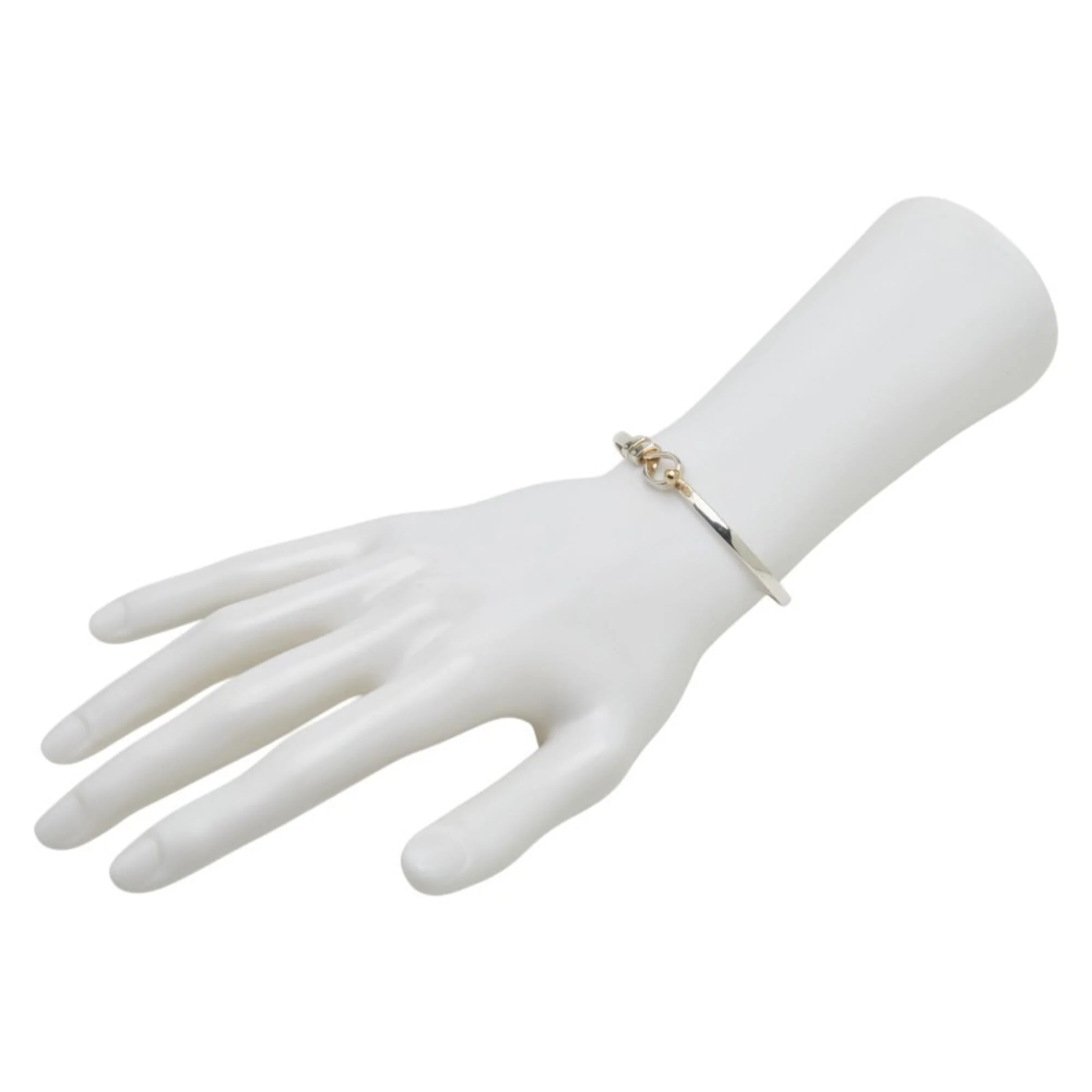 Hook Eye Bracelet Sterling Silver and 18K Yellow Gold - Image 7