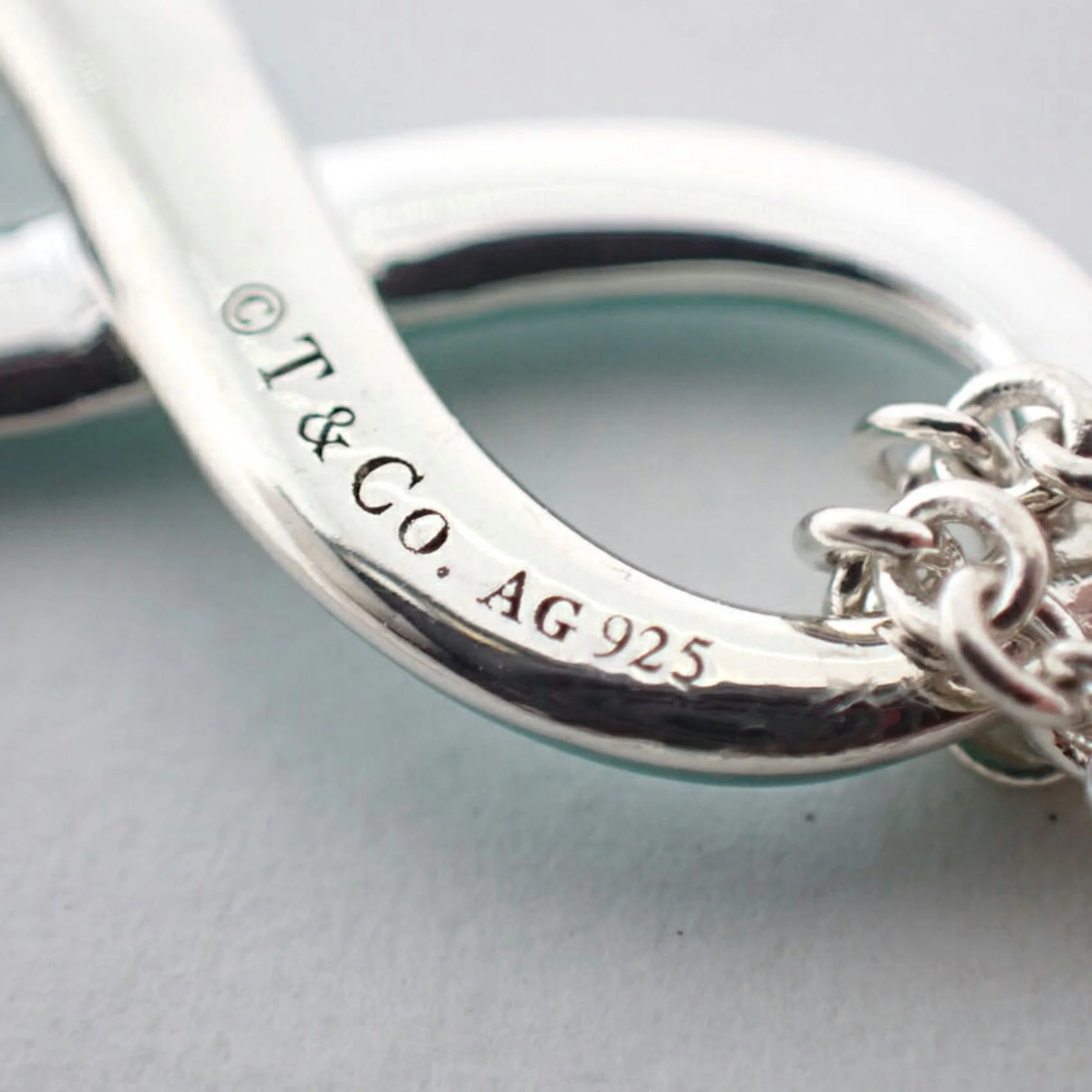 Infinity Blue Double Chain Bracelet Sterling Silver - Image 6