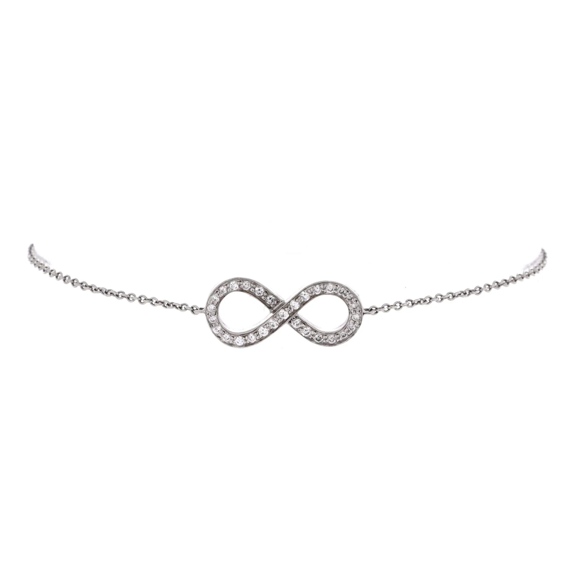 Infinity Bracelet Platinum with Diamonds
