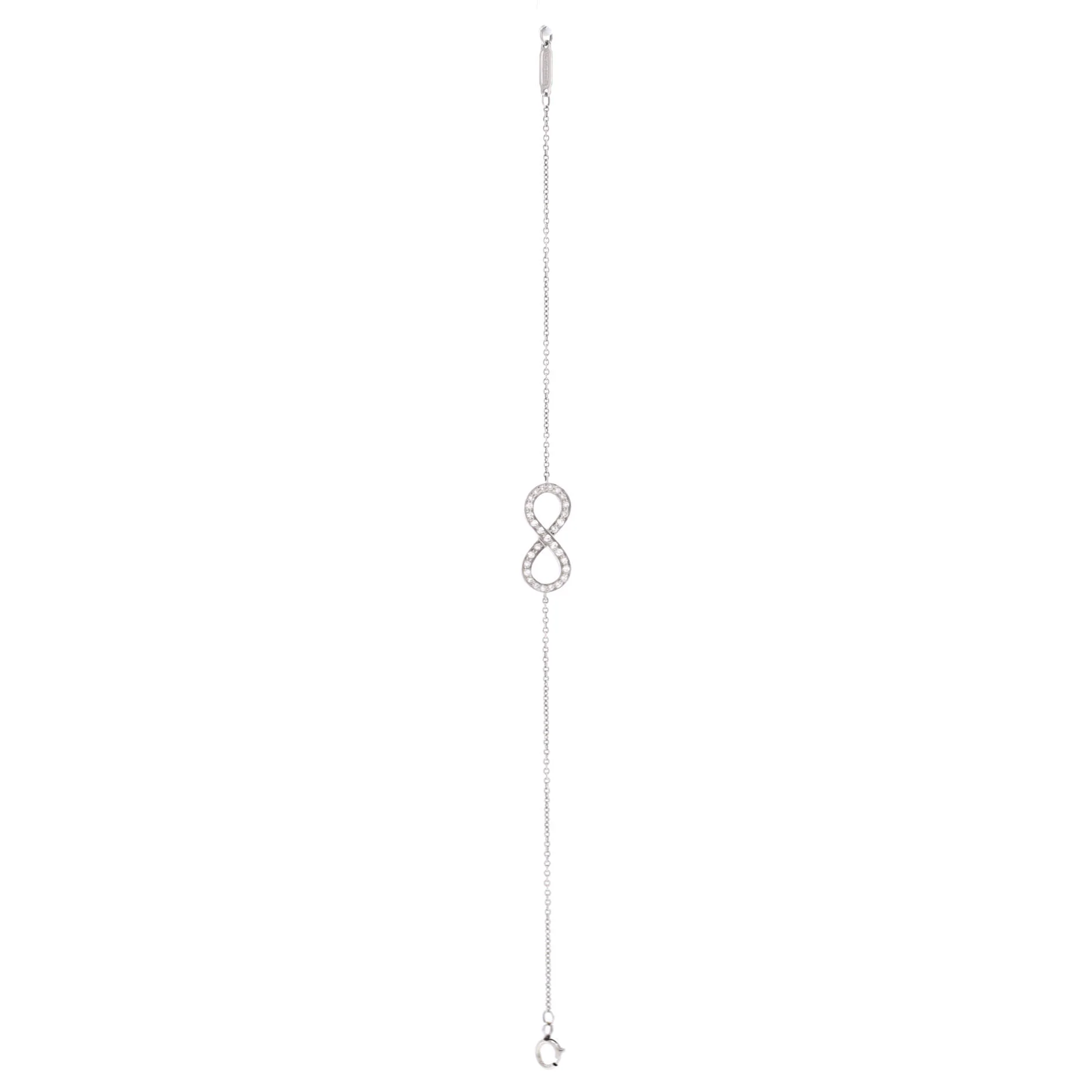 Infinity Bracelet Platinum with Diamonds - Image 3