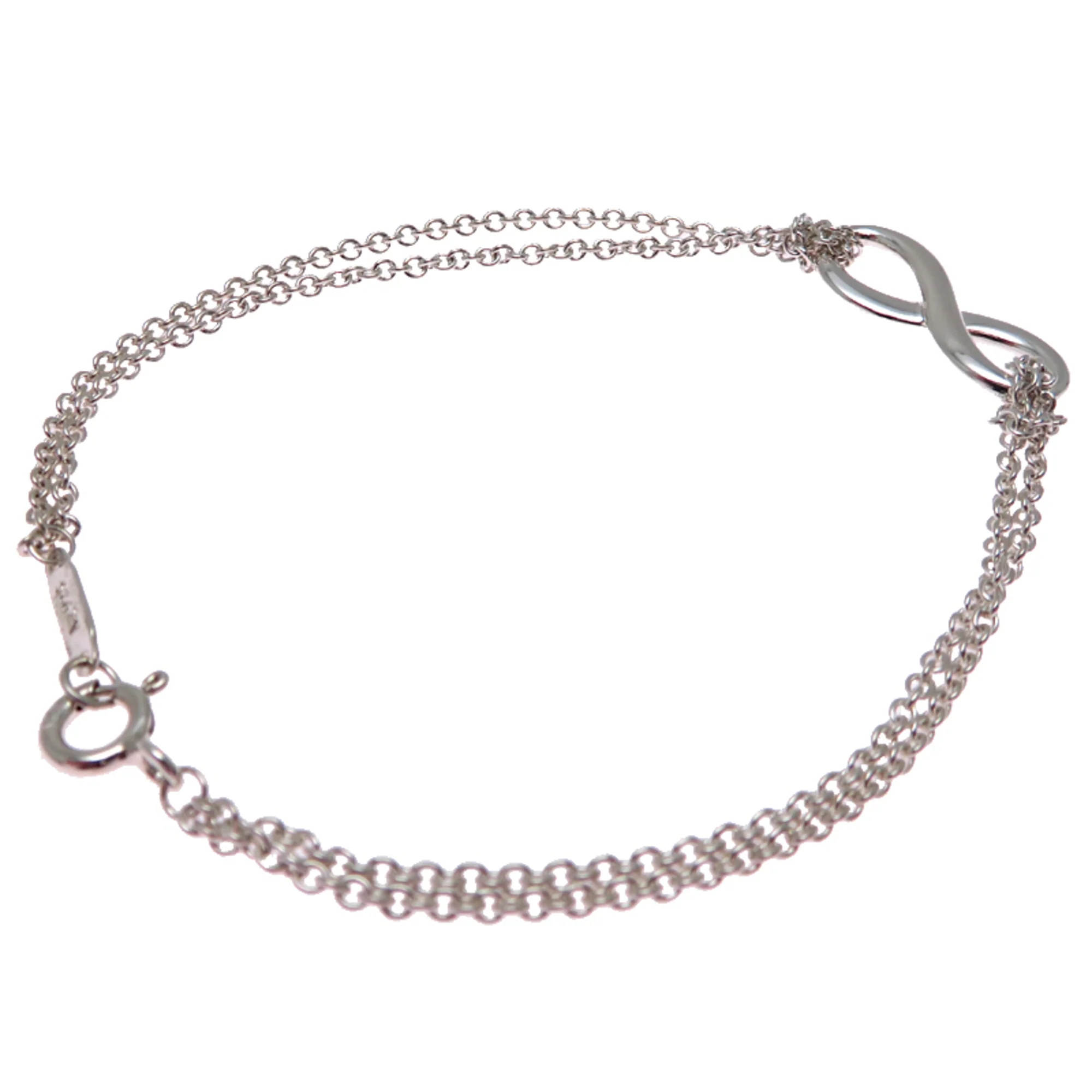 Infinity Double Chain Bracelet Sterling Silver - Image 3