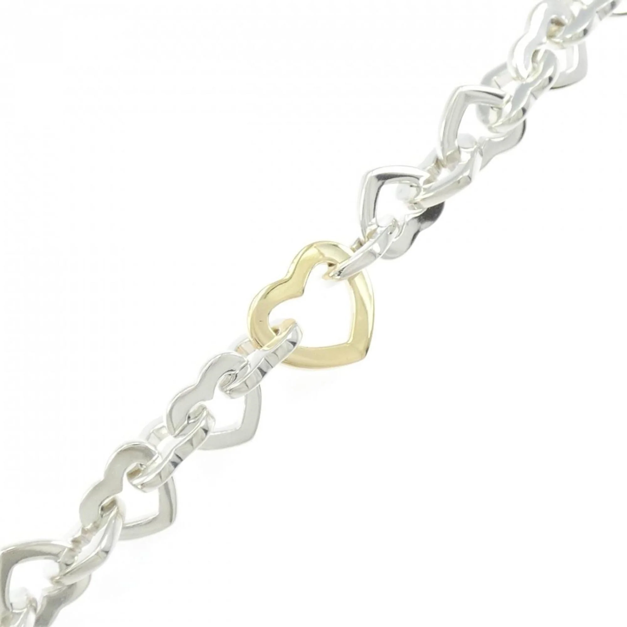 Link Bracelet Sterling Silver and 18K Yellow Gold