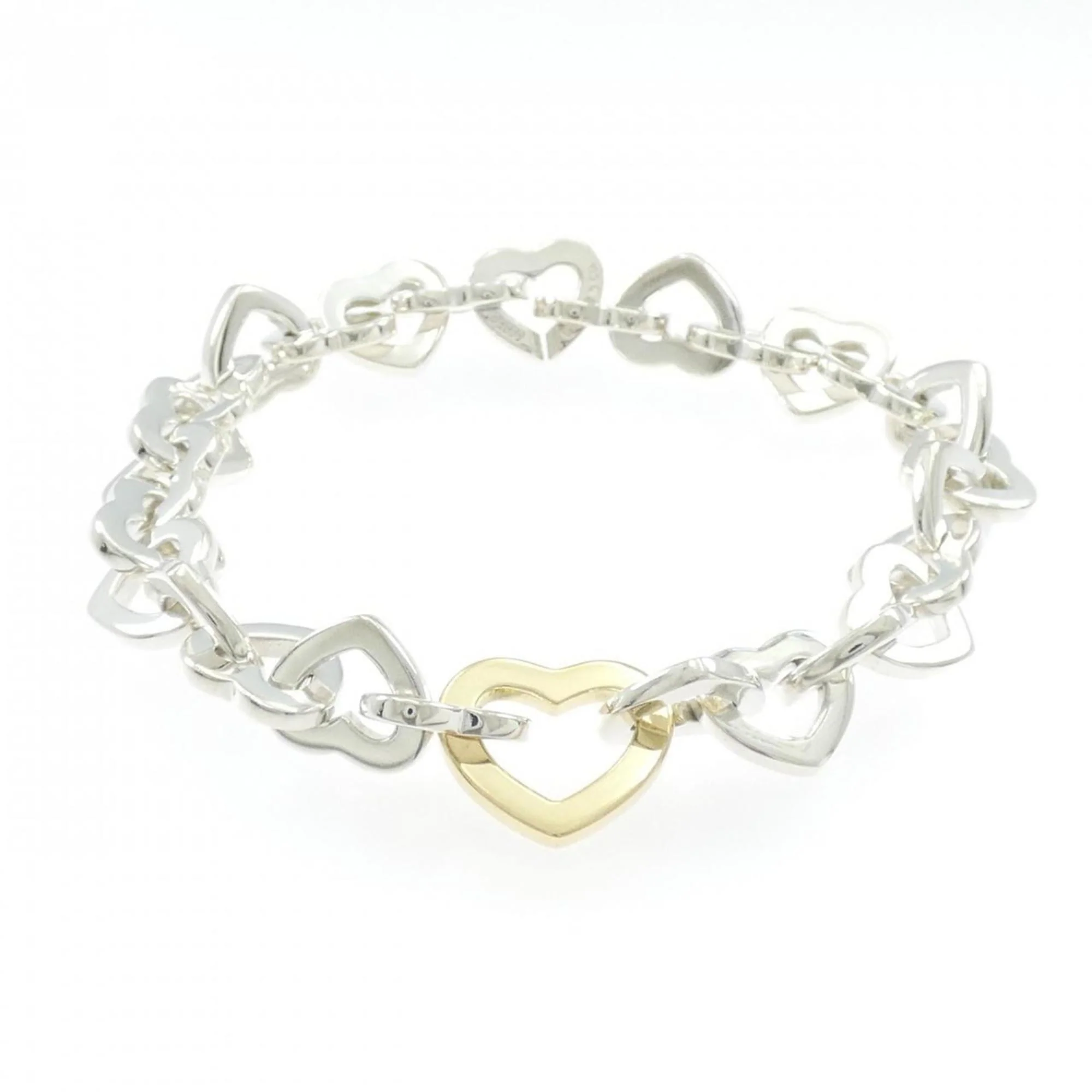 Link Bracelet Sterling Silver and 18K Yellow Gold - Image 2