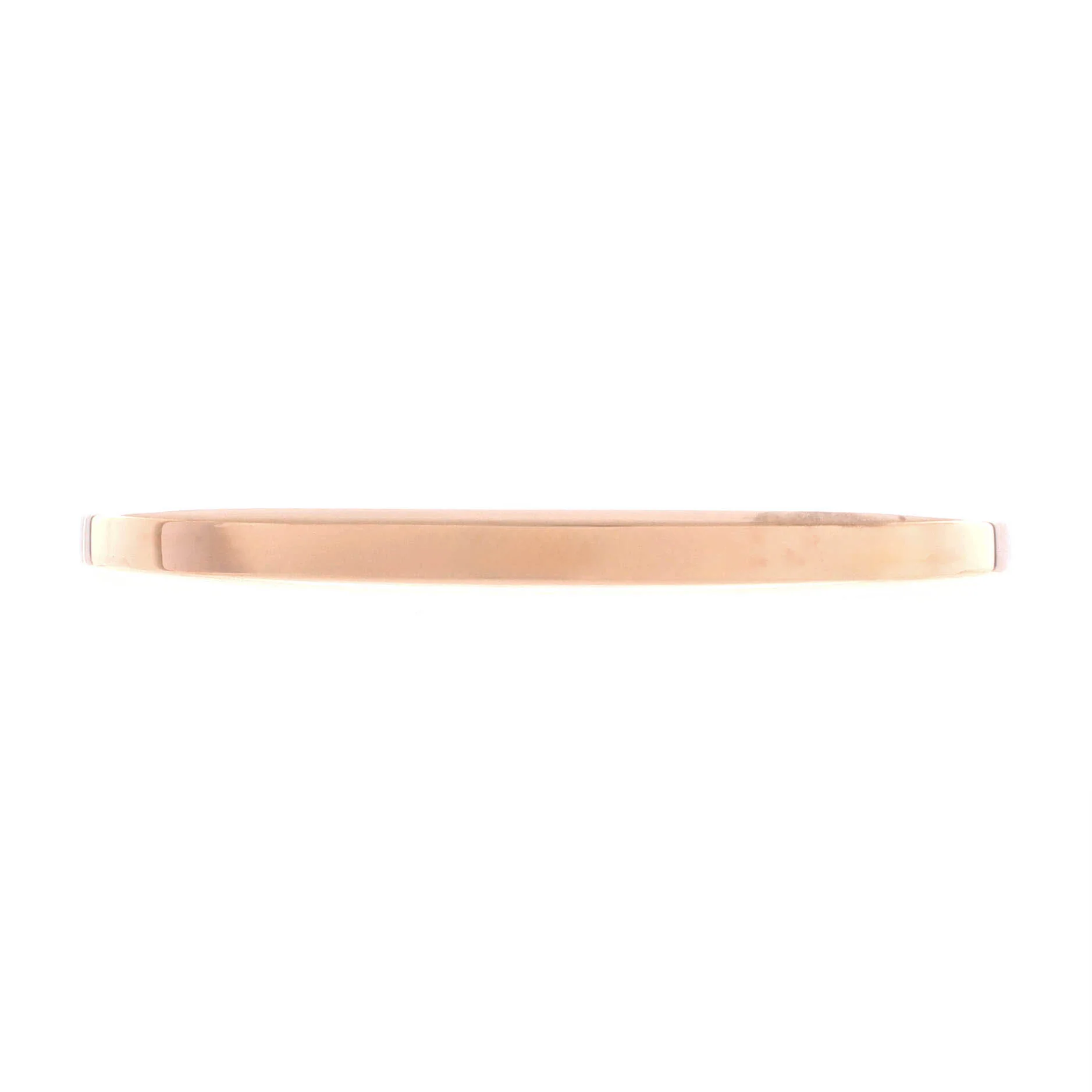 Lock Bangle Bracelet 18K Rose Gold and 18K White Gold with Half Pave Diamonds - Image 3