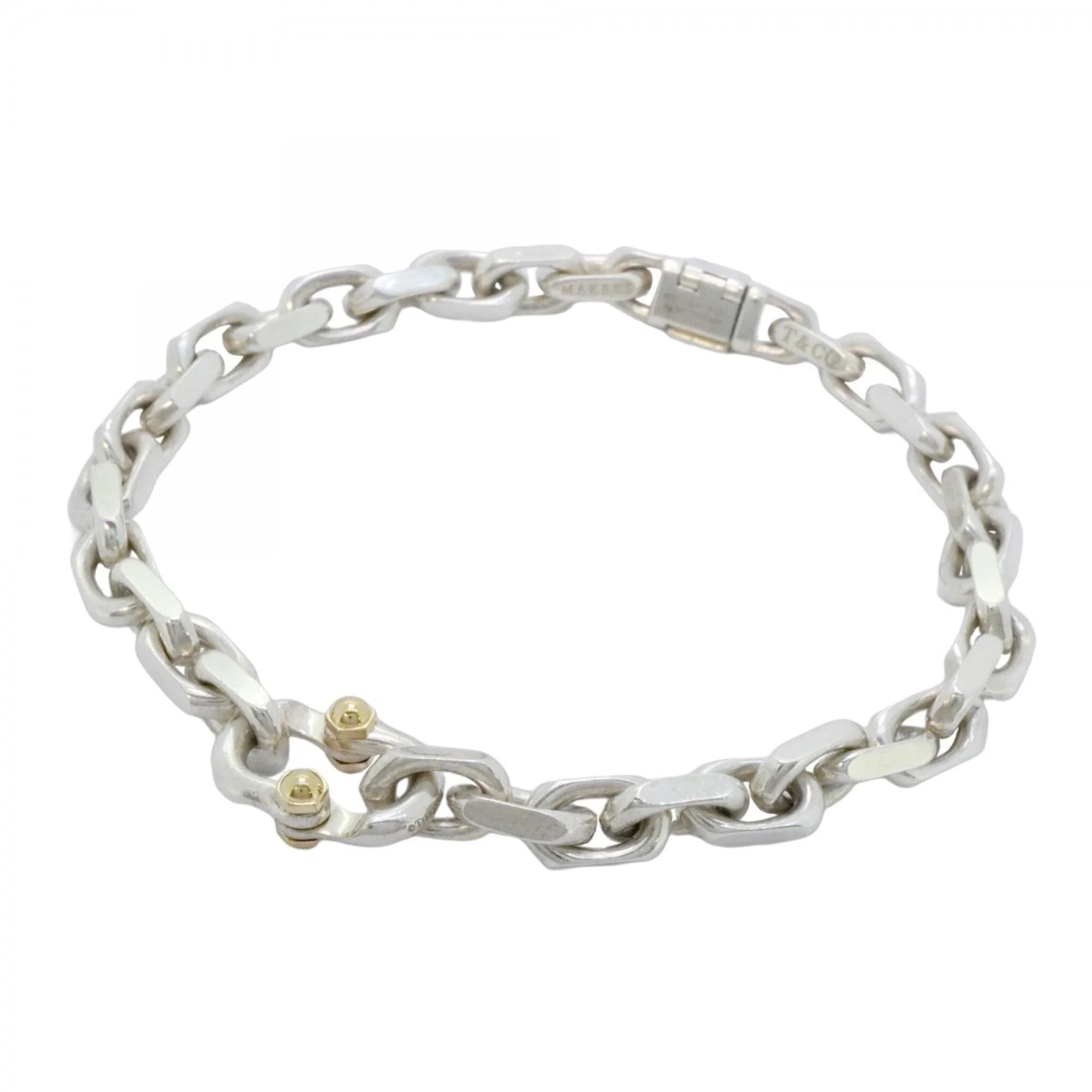 Makers Bracelet Sterling Silver and 18K Yellow Gold