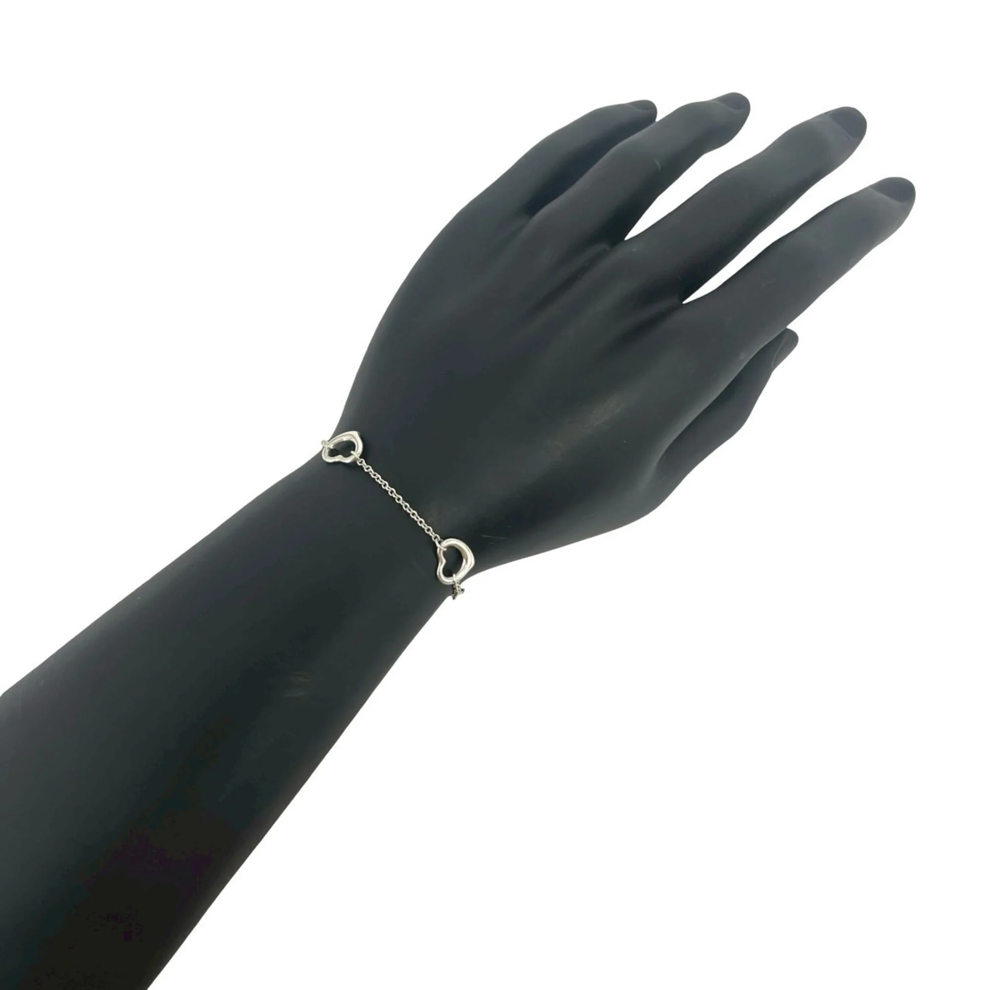 Open Heart Bracelet Sterling Silver - Image 2