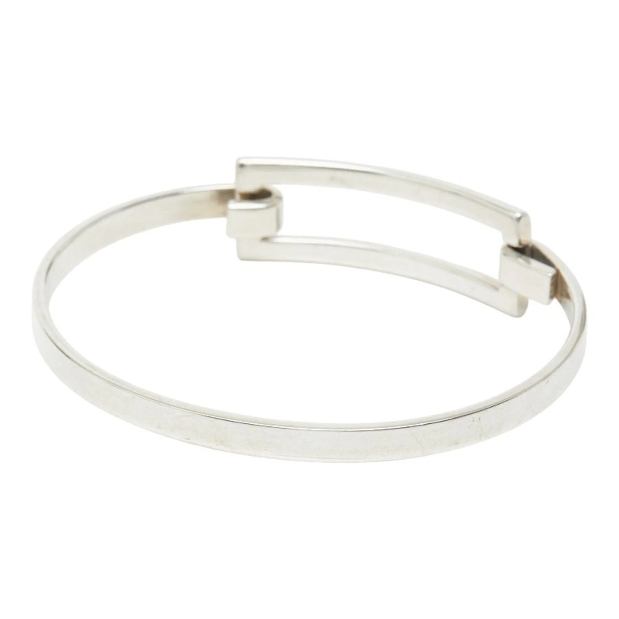 Open Rectangle Square Bracelet Sterling Silver - Image 2