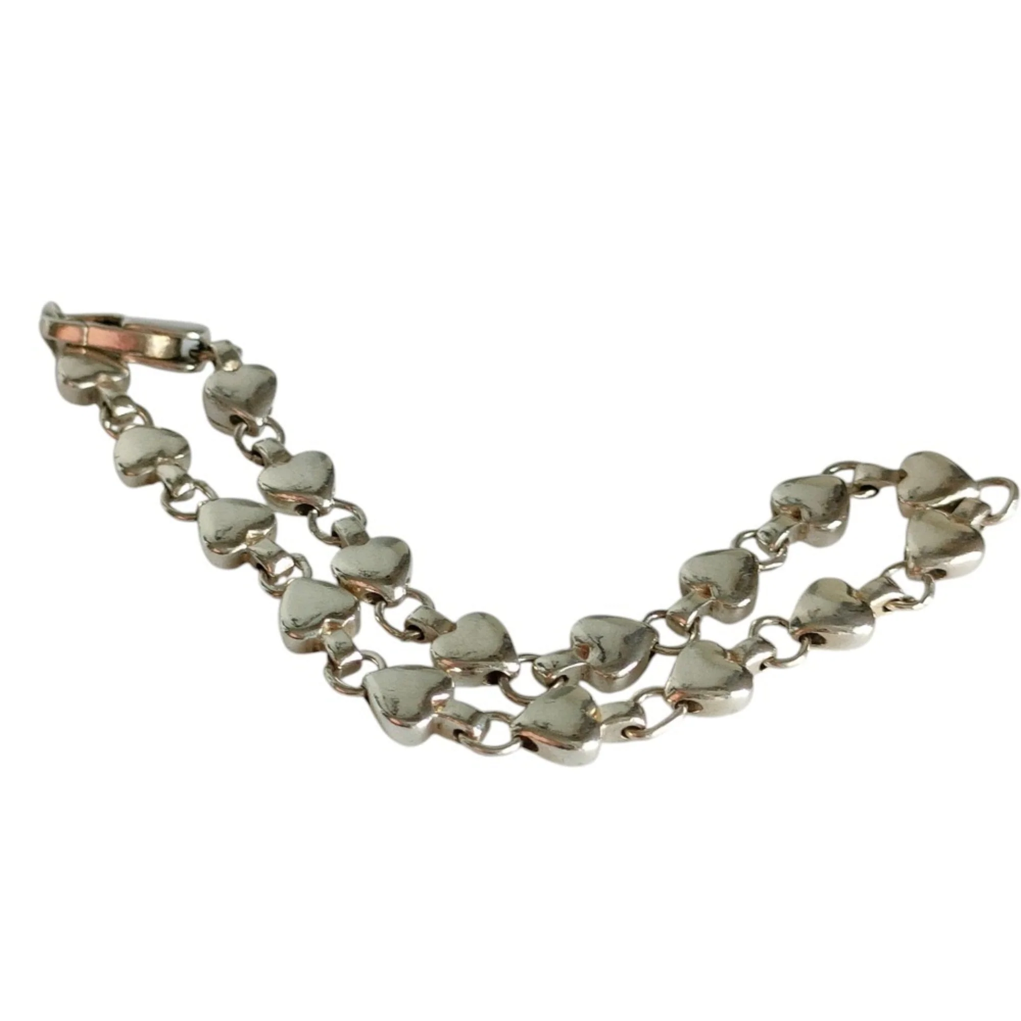 Puff Heart Bracelet Sterling Silver - Image 2