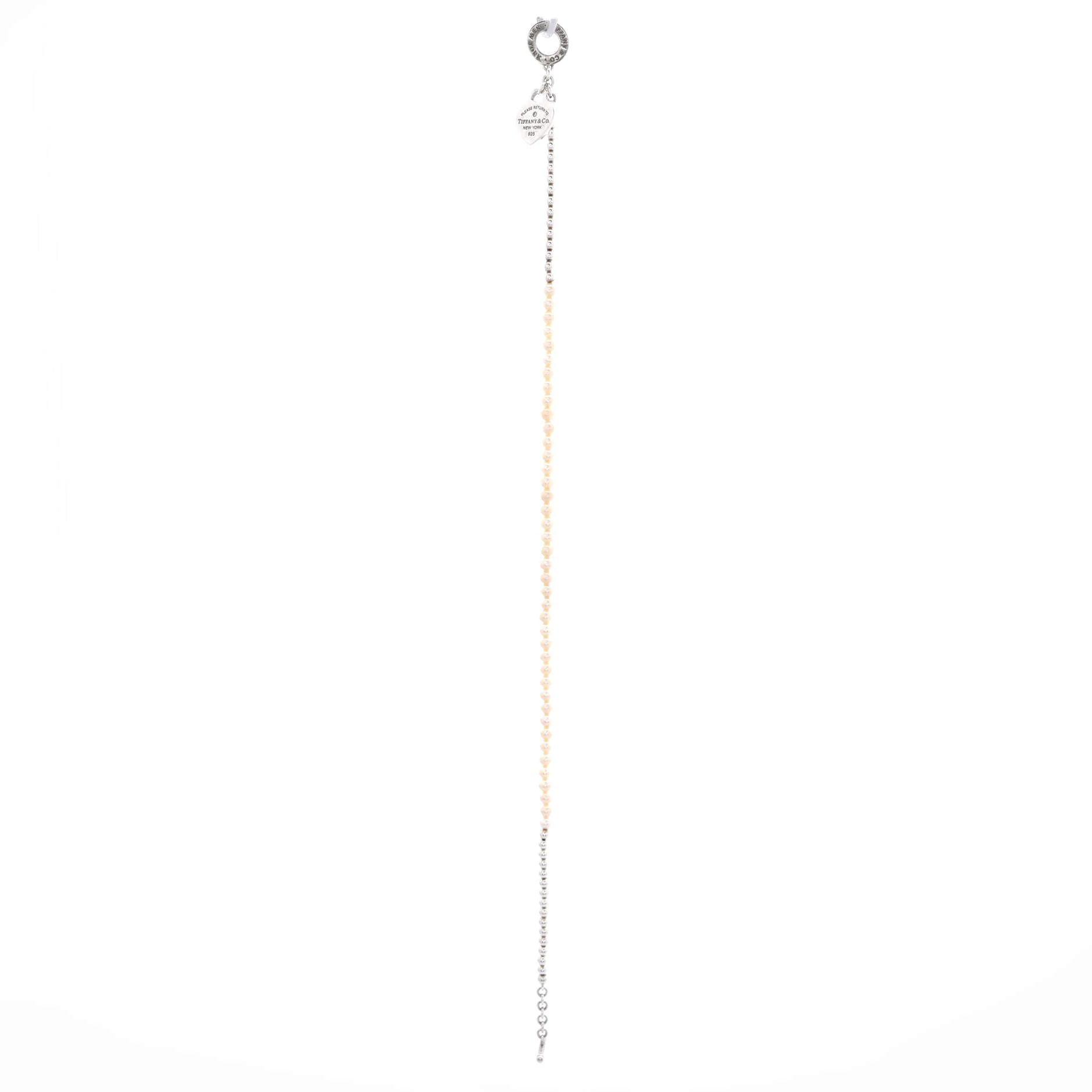 Return To Tiffany Wrap Bead Bracelet Sterling Silver with Freshwater Pearls and Diamond - Image 3
