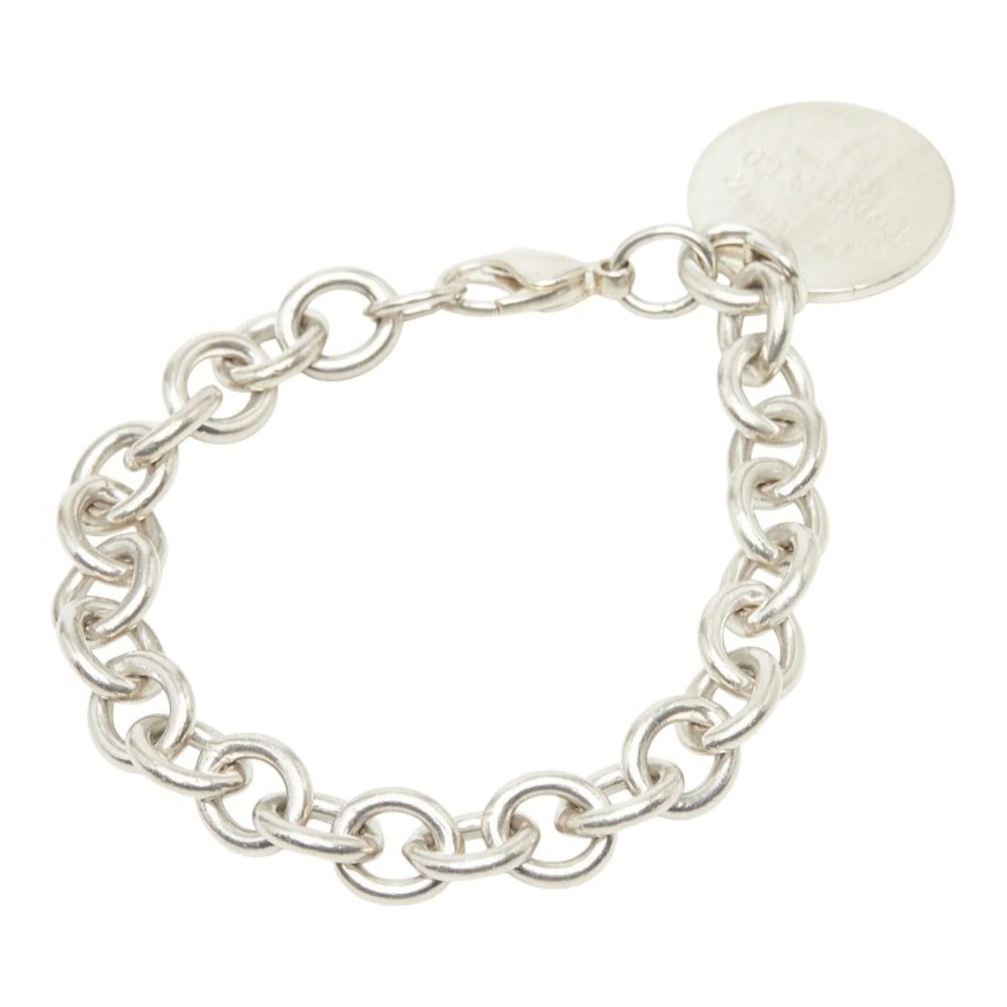 Round Tag Chain Bracelet Sterling Silver - Image 2