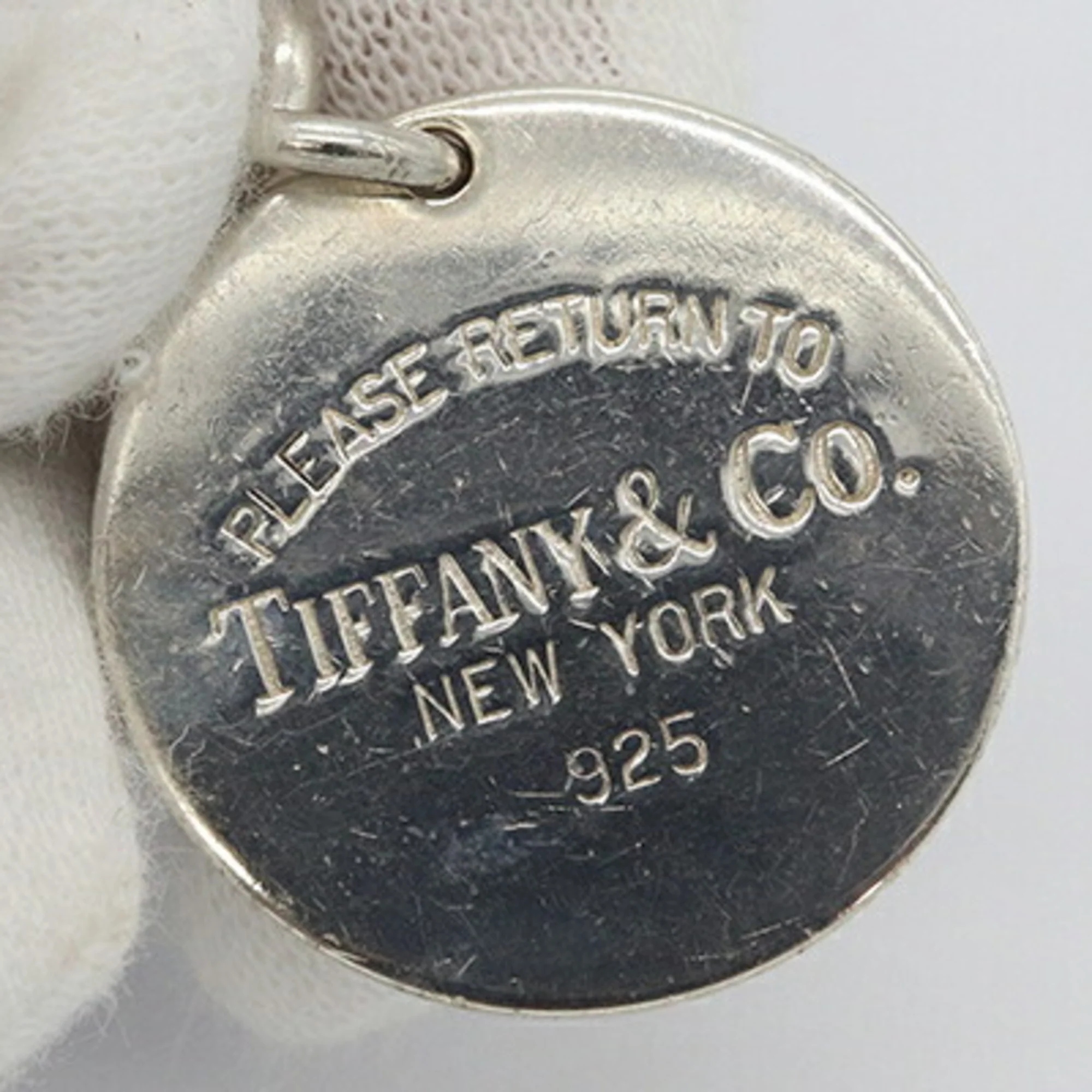 Round Tag Charm Bracelet Sterling Silver - Image 4