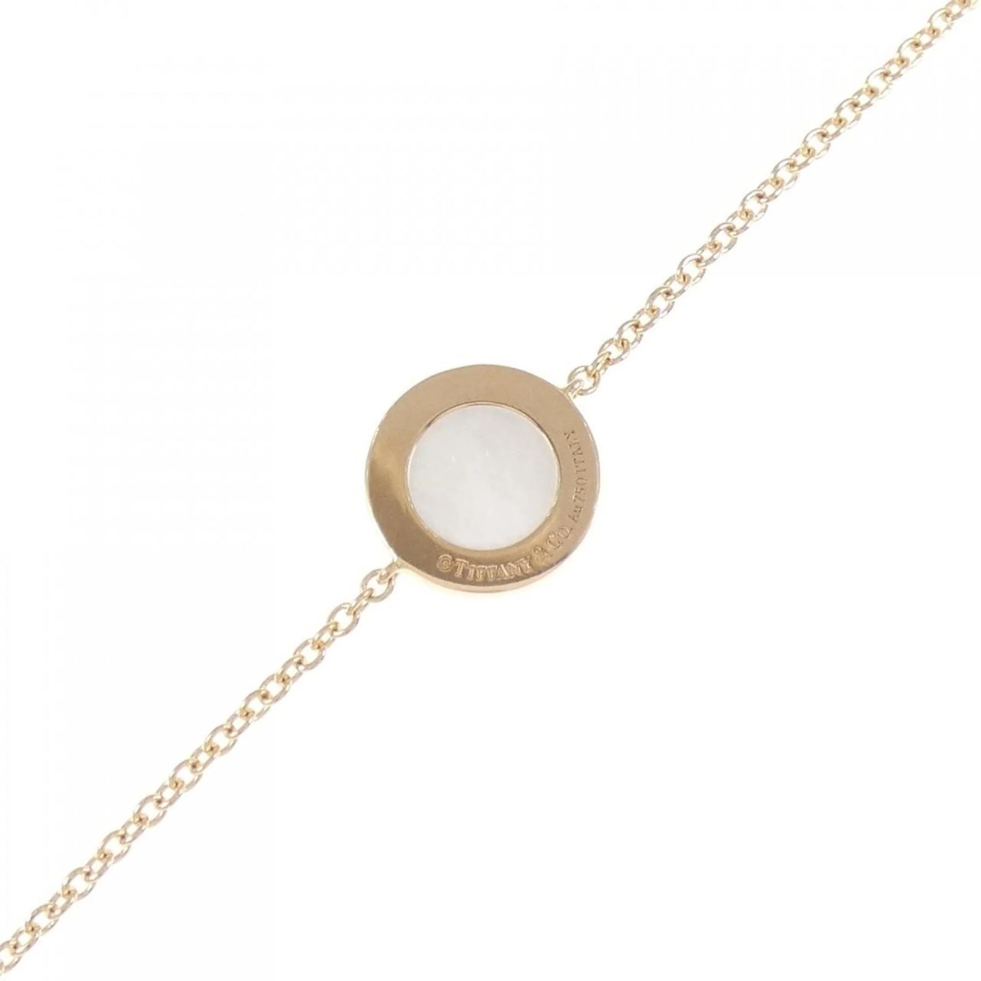 T Circle Bracelet 18K Rose Gold With Diamond and Mother of Pearl - Image 2