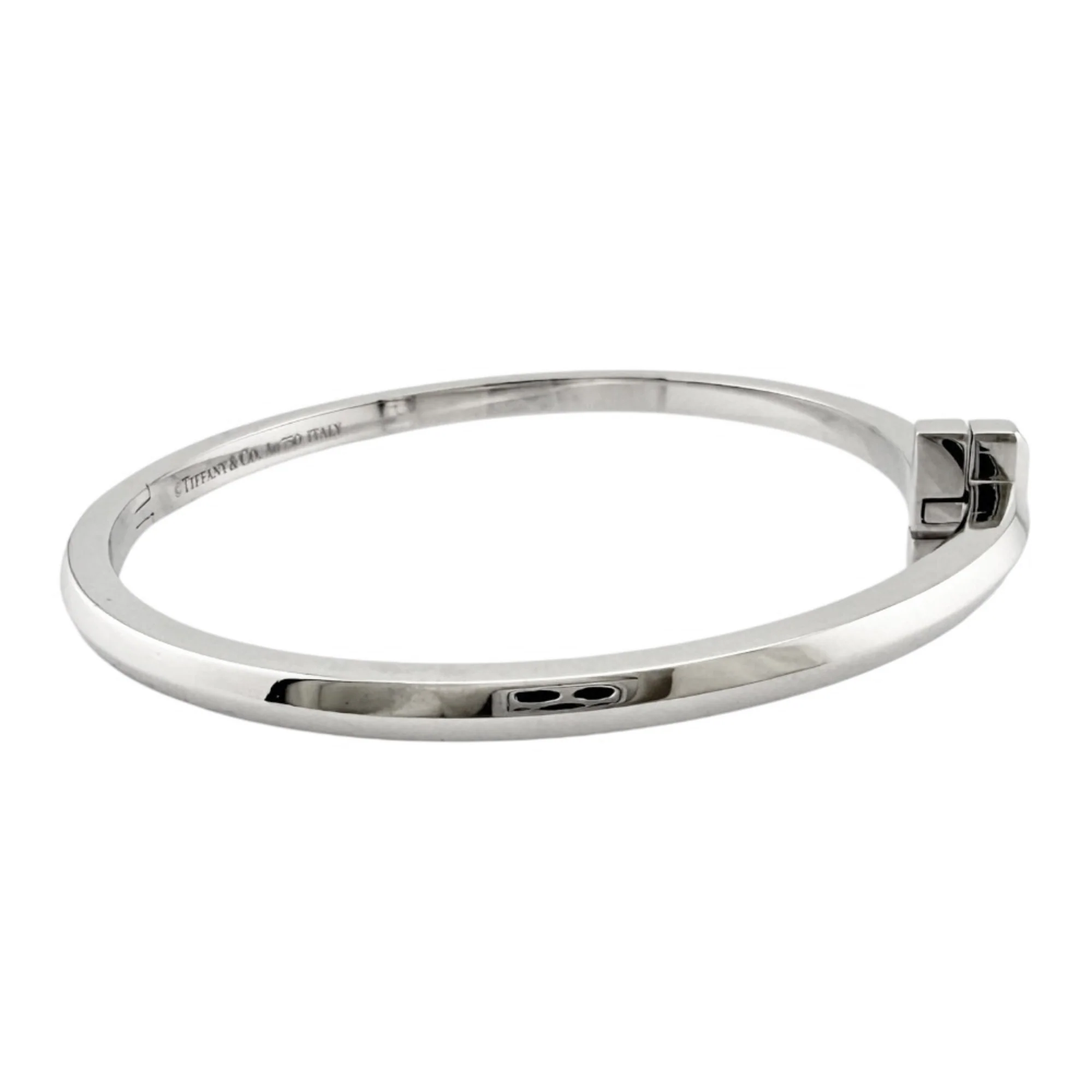 T One Bracelet White Gold Narrow Hinge - Image 5