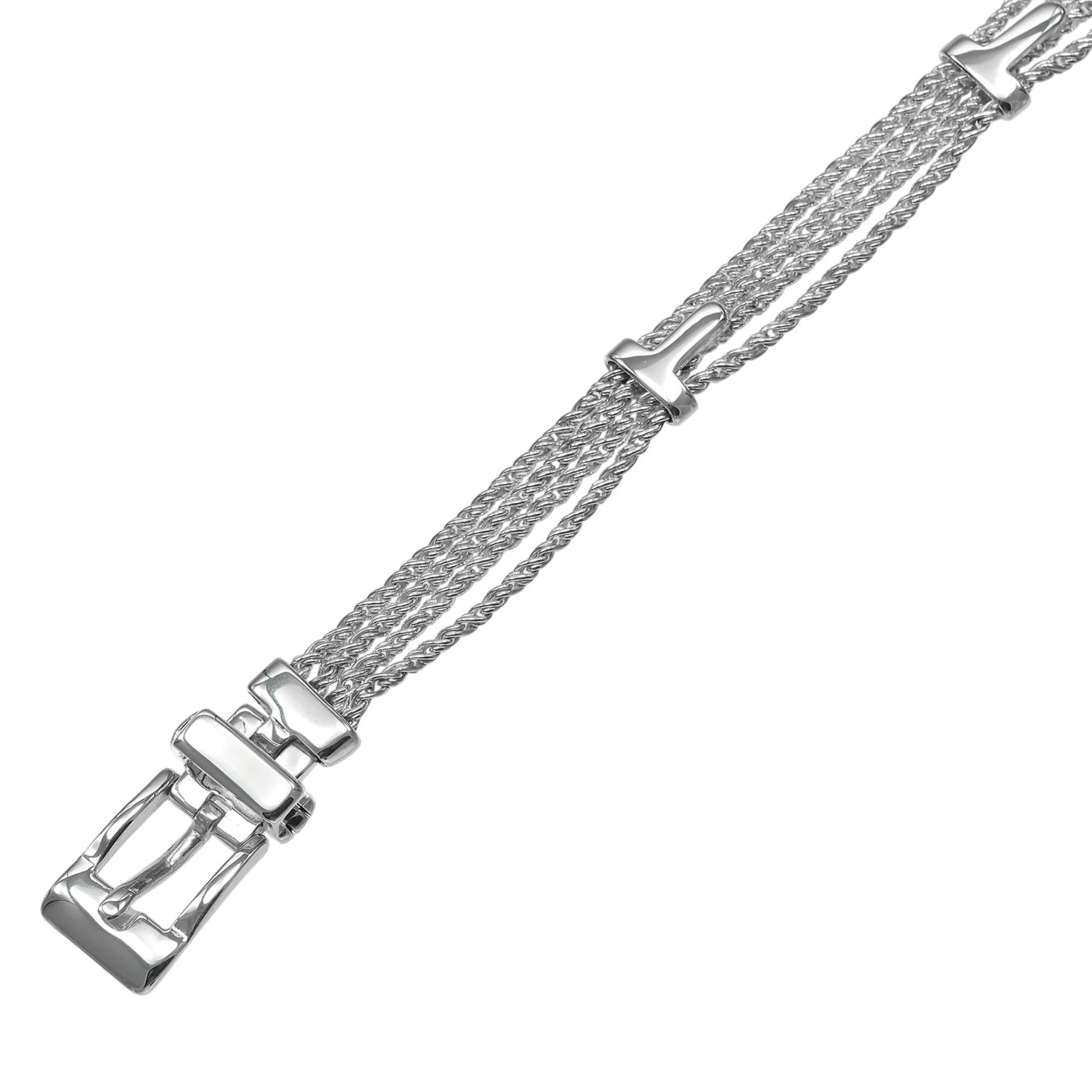 T-Rope Buckle Motif Bracelet Sterling Silver - Image 5