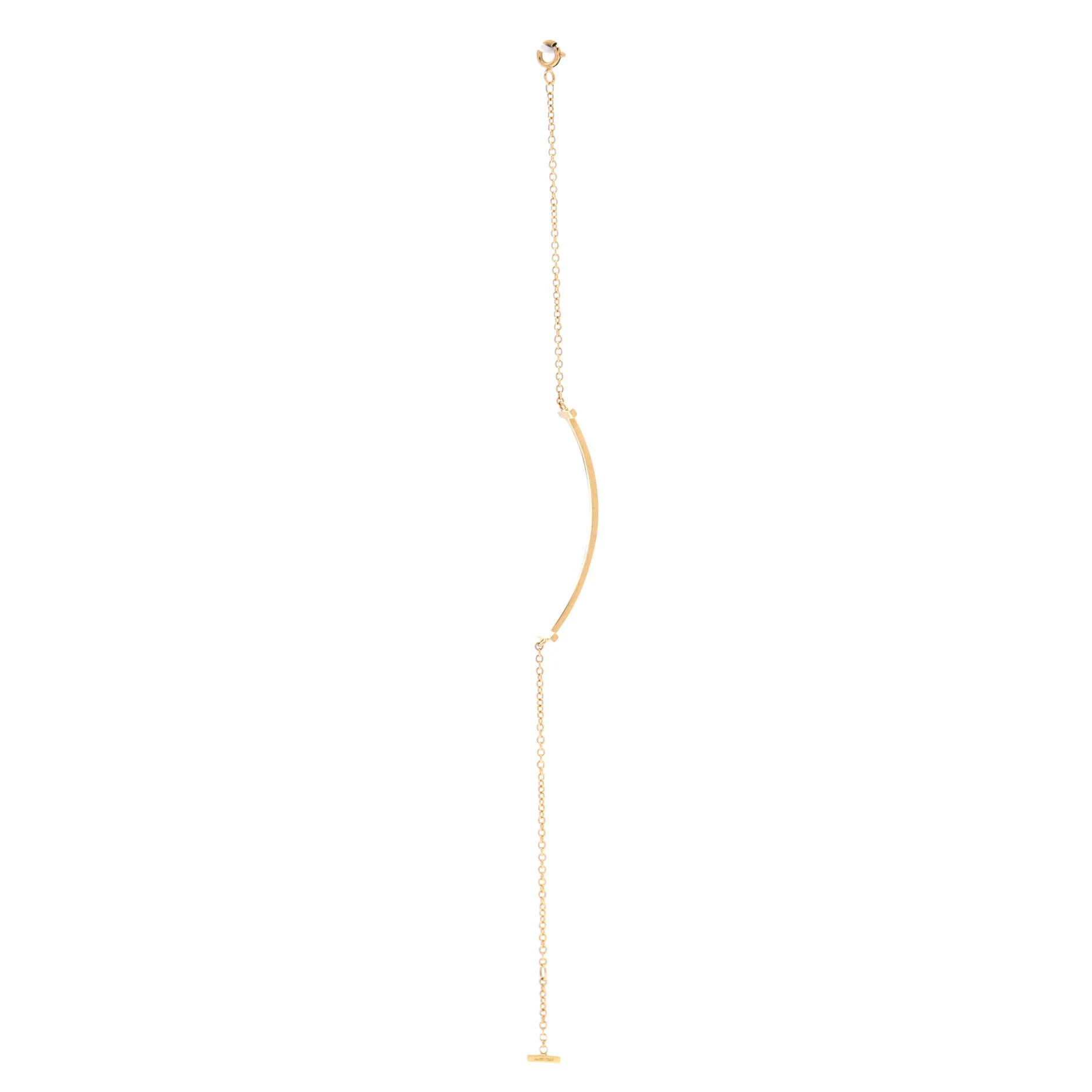 T Smile Chain Bracelet 18K Yellow Gold Medium - Image 3