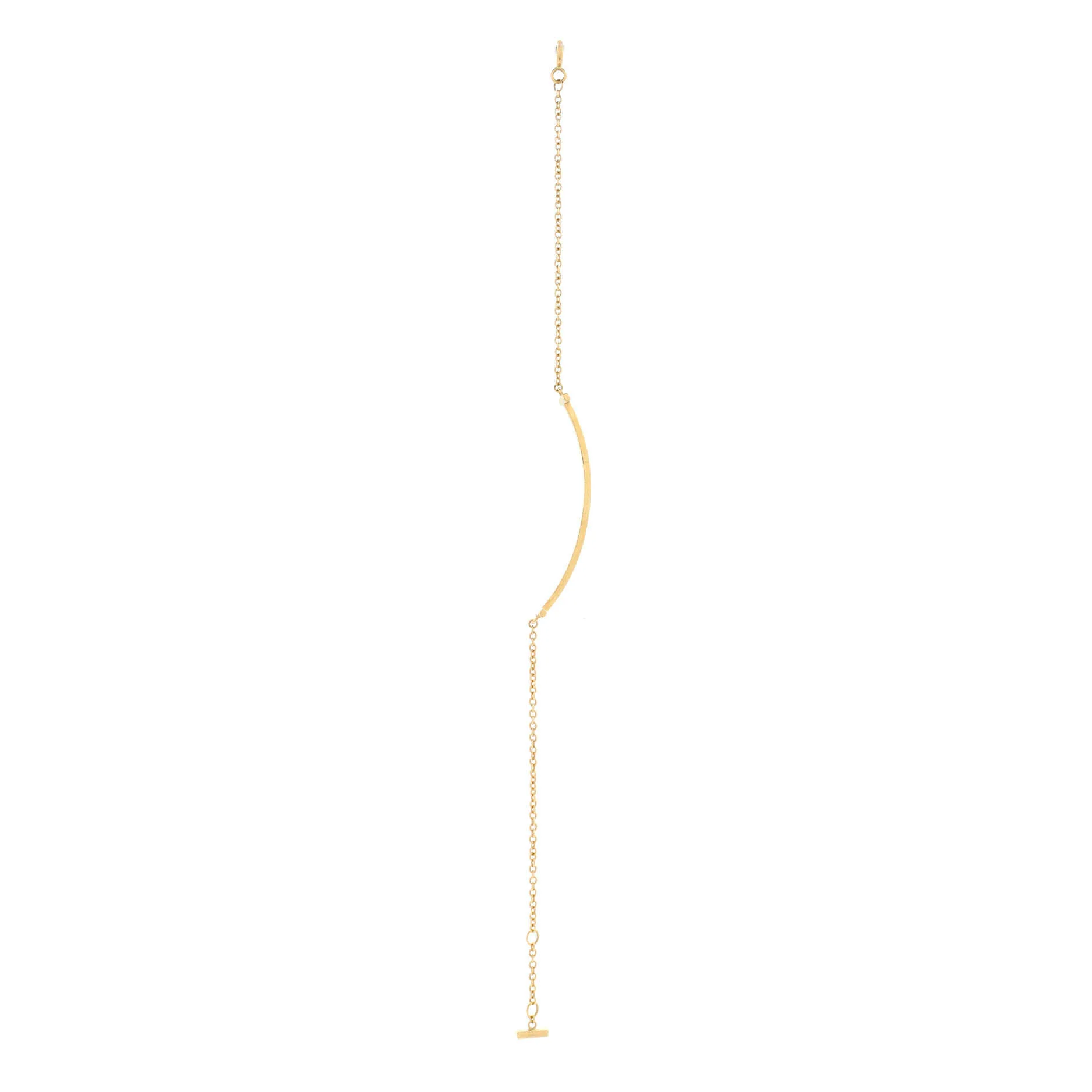 T Smile Chain Bracelet 18K Yellow Gold Medium - Image 3