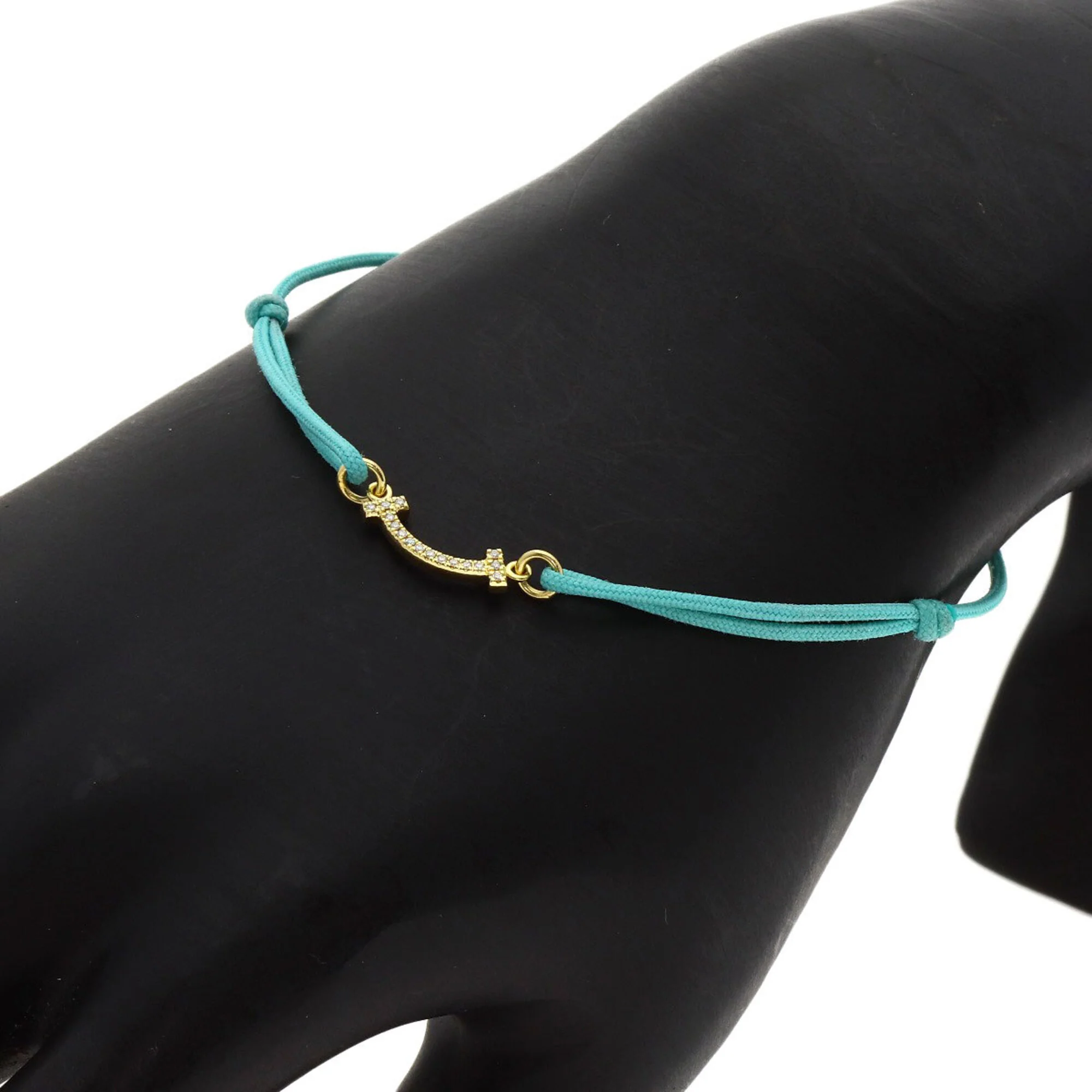 T Smile Mini Pendant Necklace 18K Yellow Gold with Diamonds - Image 5